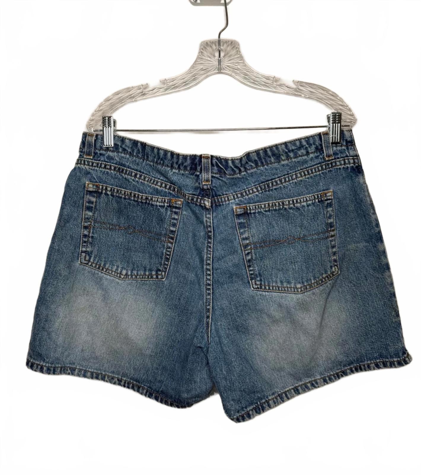 Designer Vintage 90s Y2K Denim Jean Button Up Shorts Size 40" / US 18 - 2 Thumbnail