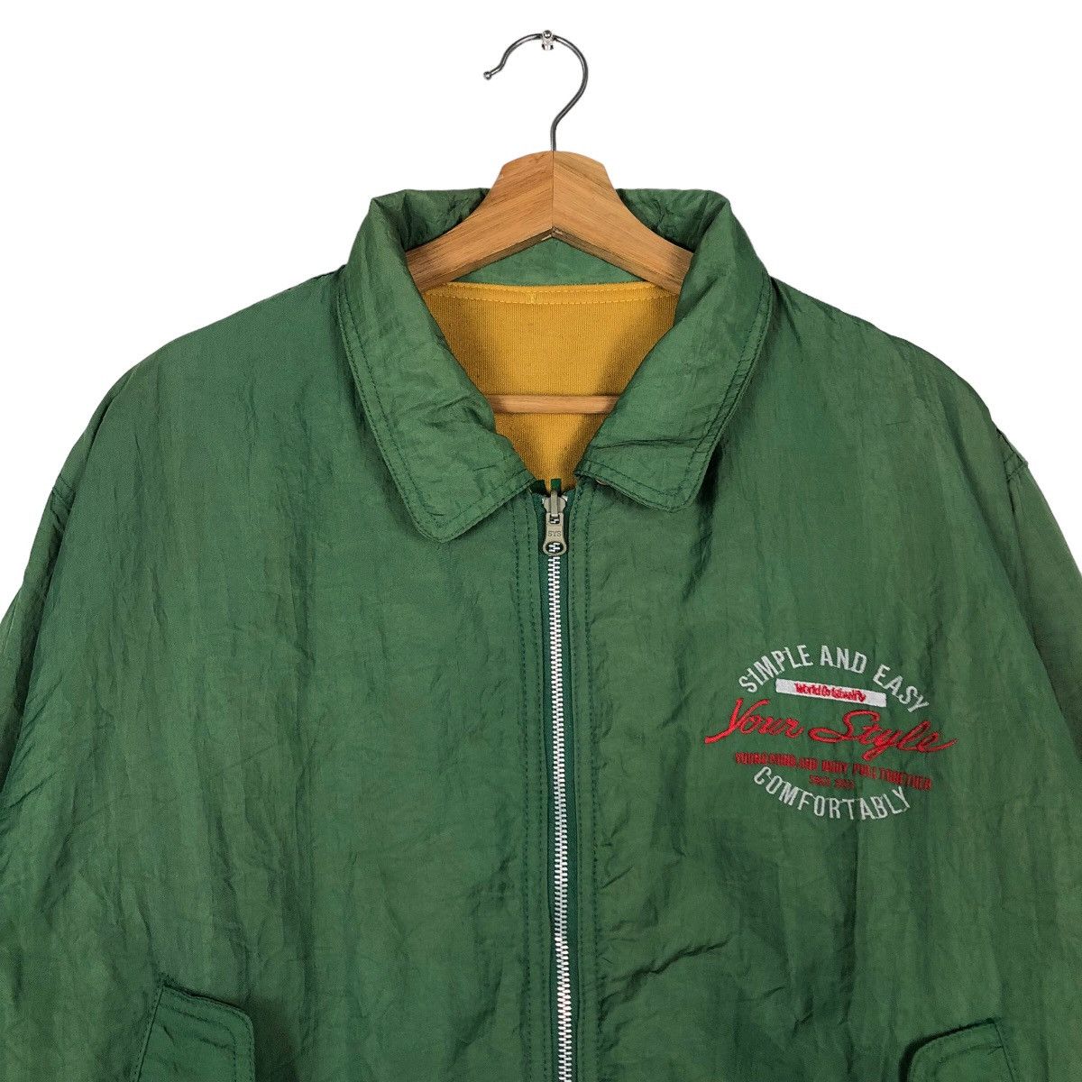 Hysteric Glamour 🔥90’s Vintage Reversible Bomber Jacket Communication Japan Size US L / EU 52-54 / 3 - 2 Thumbnail
