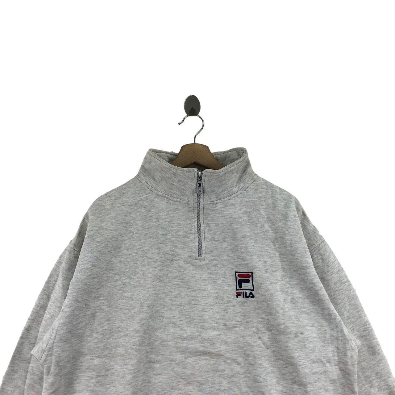 Fila Vintage FILA ITALIA HALF ZIPPER Baggy Sweatshirt Sweater Size L / US 10 / IT 46 - 3 Thumbnail