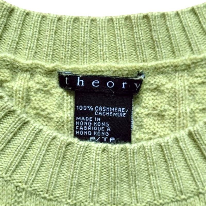 Theory Theory Green Cashmere Sweater | Size XS Size XS / US 0-2 / IT 36-38 - 5 Thumbnail