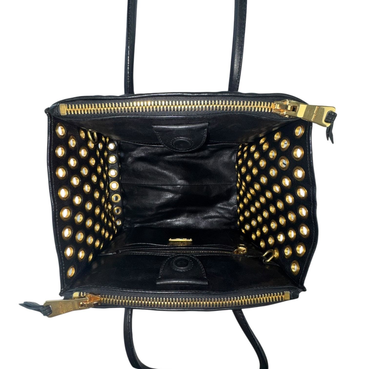 Miu Miu Miu Miu Biker Grommet Tote Bag Size ONE SIZE - 9 Thumbnail