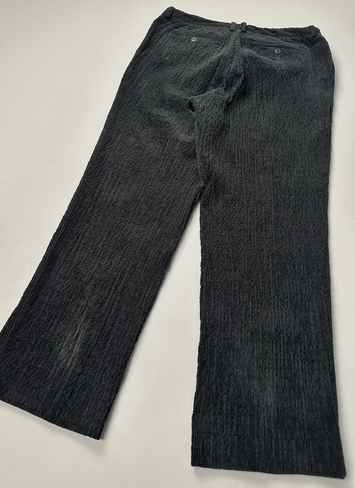 Issey Miyake Issey Miyake - Velour Cord Black Trouser - Men’s Size US 34 / EU 50 - 9 Thumbnail