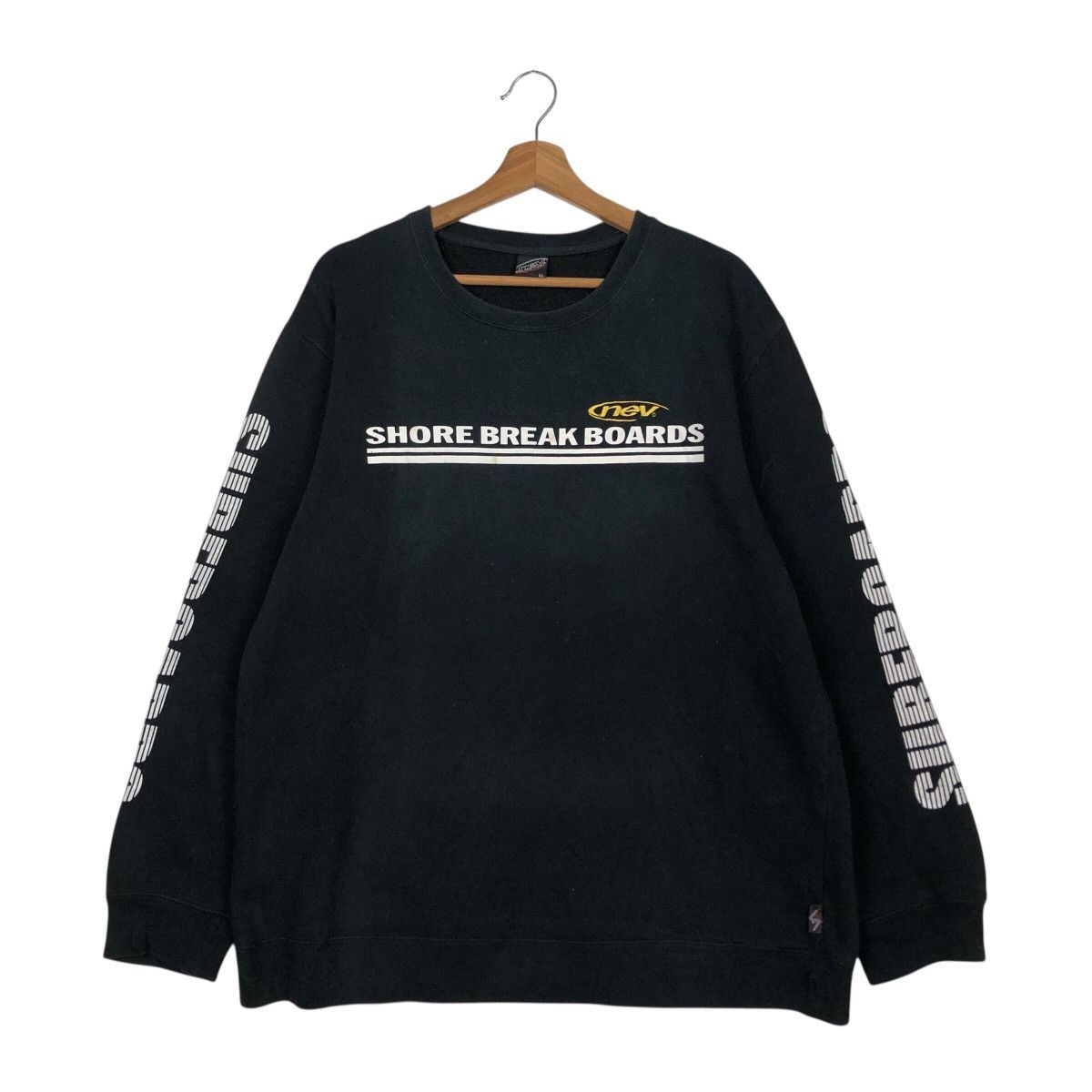 Vintage 📌Vintage Sweatshirt Nev Surf Style Shore Break Boards Size US L / EU 52-54 / 3 - 2 Thumbnail