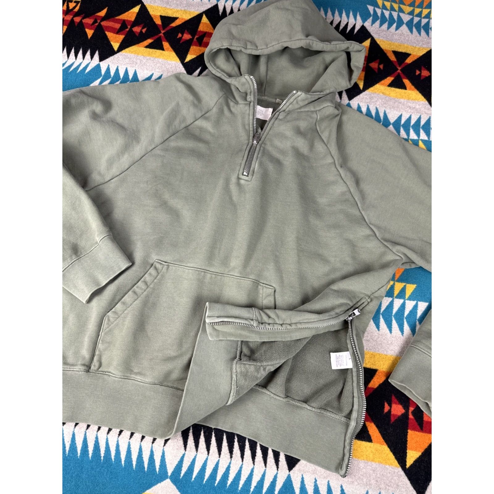 Fear of God FOG Fear Of God Olive Green 1/4 Zip Hoodie Sweatshirt Sz L Men Pullover Season Two 2017 Size US L / EU 52-54 / 3 - 4 Thumbnail