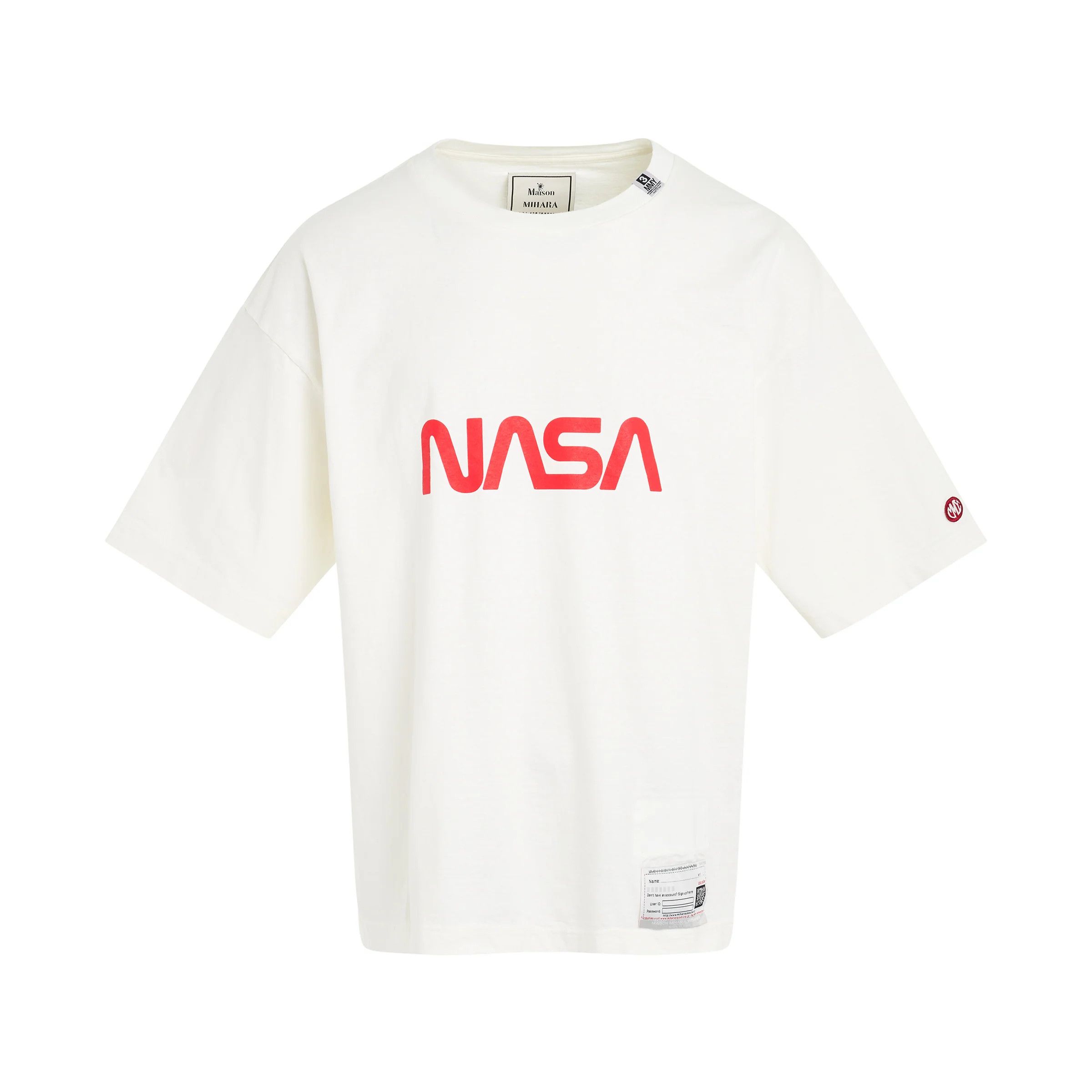 o1mris0824 Nasa Printed T-Shirt in White
