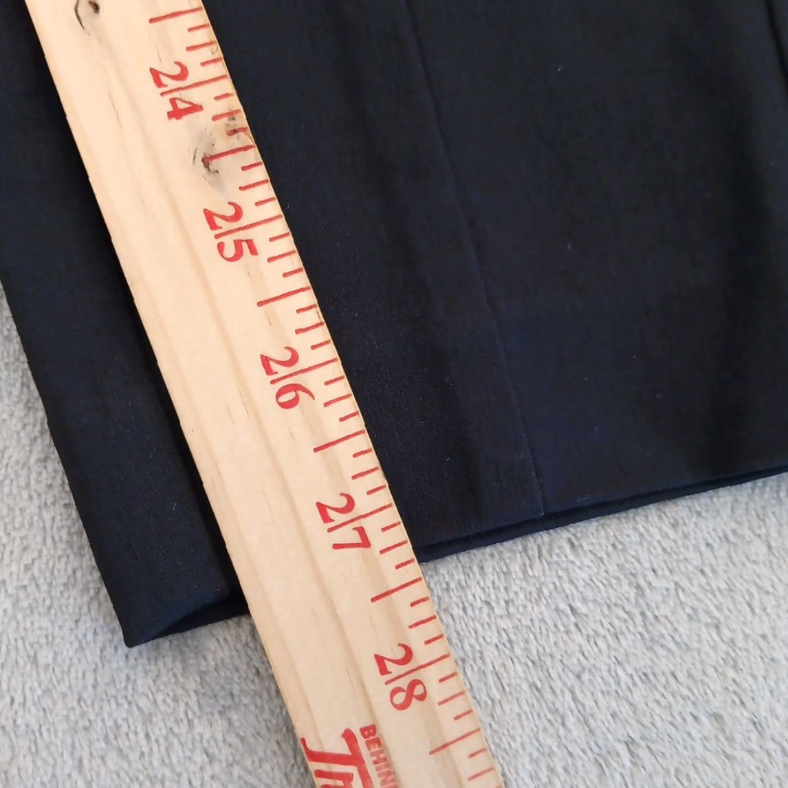 Vintage Maurices Pants Womens Medium Black Pull On Zipper Accents 30x27 Mid Rise Ankle Straight Pull On Elastic Waist 27 In Inseam Size 32" / US 10 / IT 46 - 4 Thumbnail