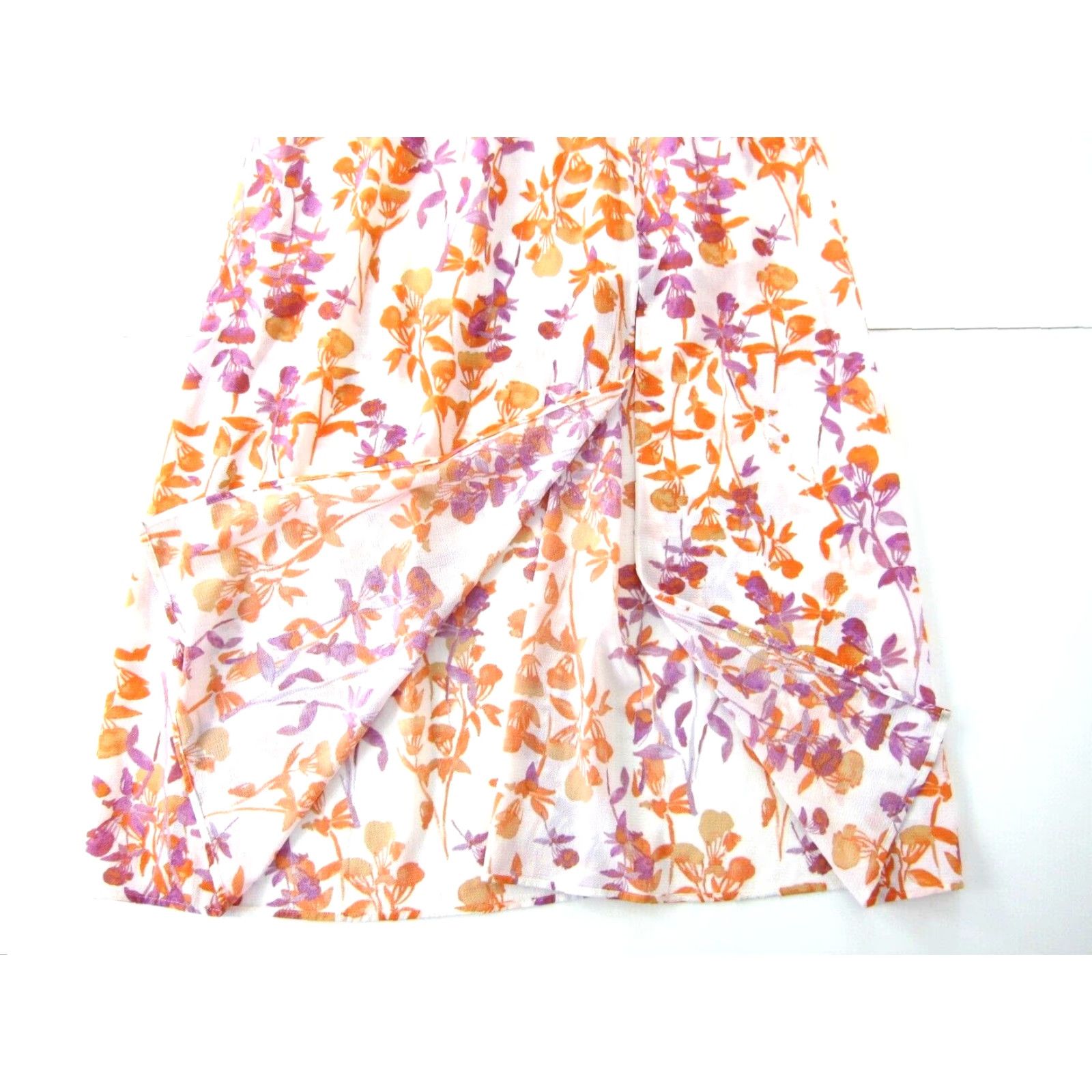 Vintage Maison Tara Orange Purple Floral High Neck Sleeveless Long Maxi Tank Sun Dress 8 Size M / US 6-8 / IT 42-44 - 7 Thumbnail
