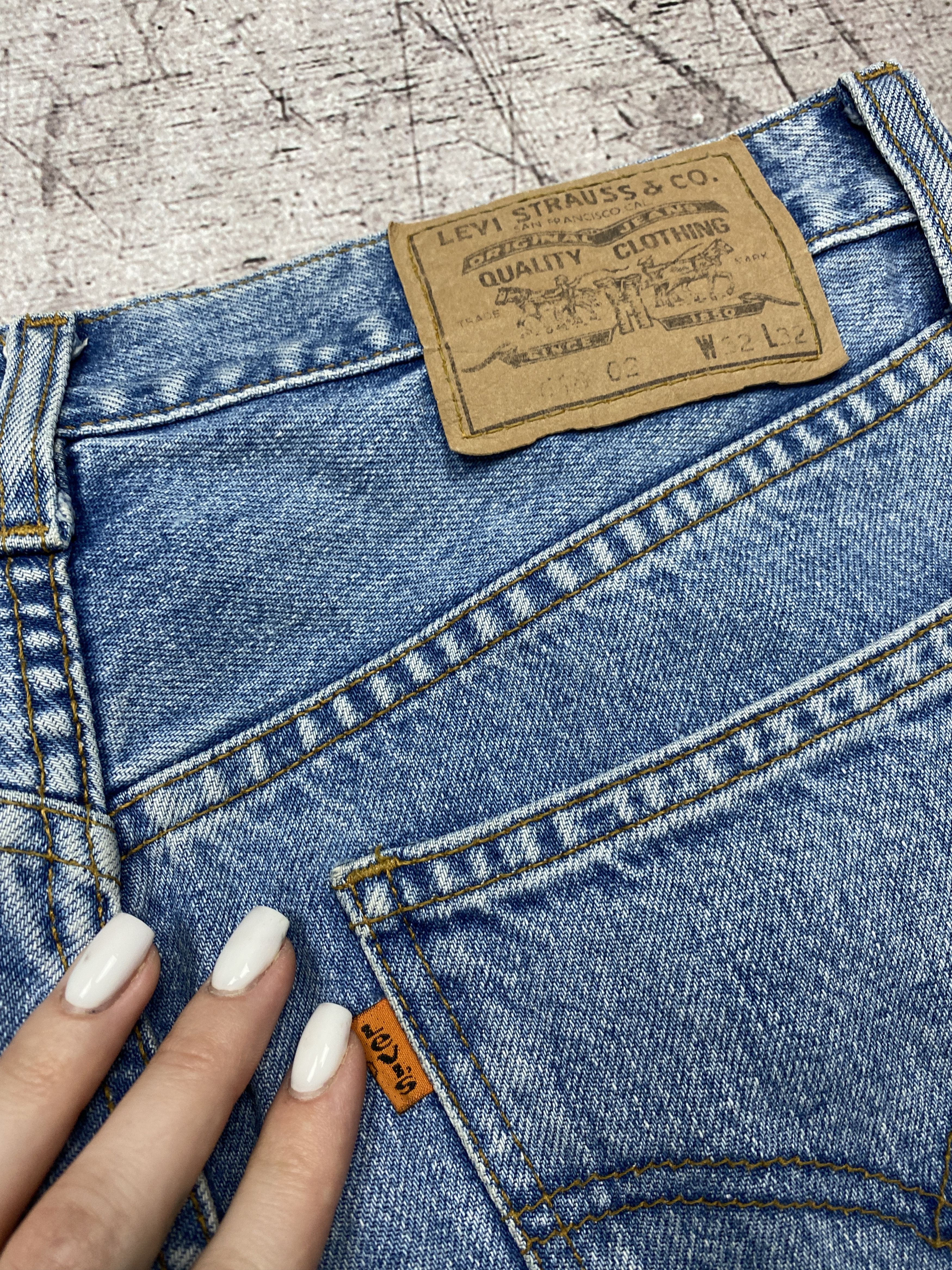 Levi's 618 Vintage Mens Denim Pants Orange Tab Jeans