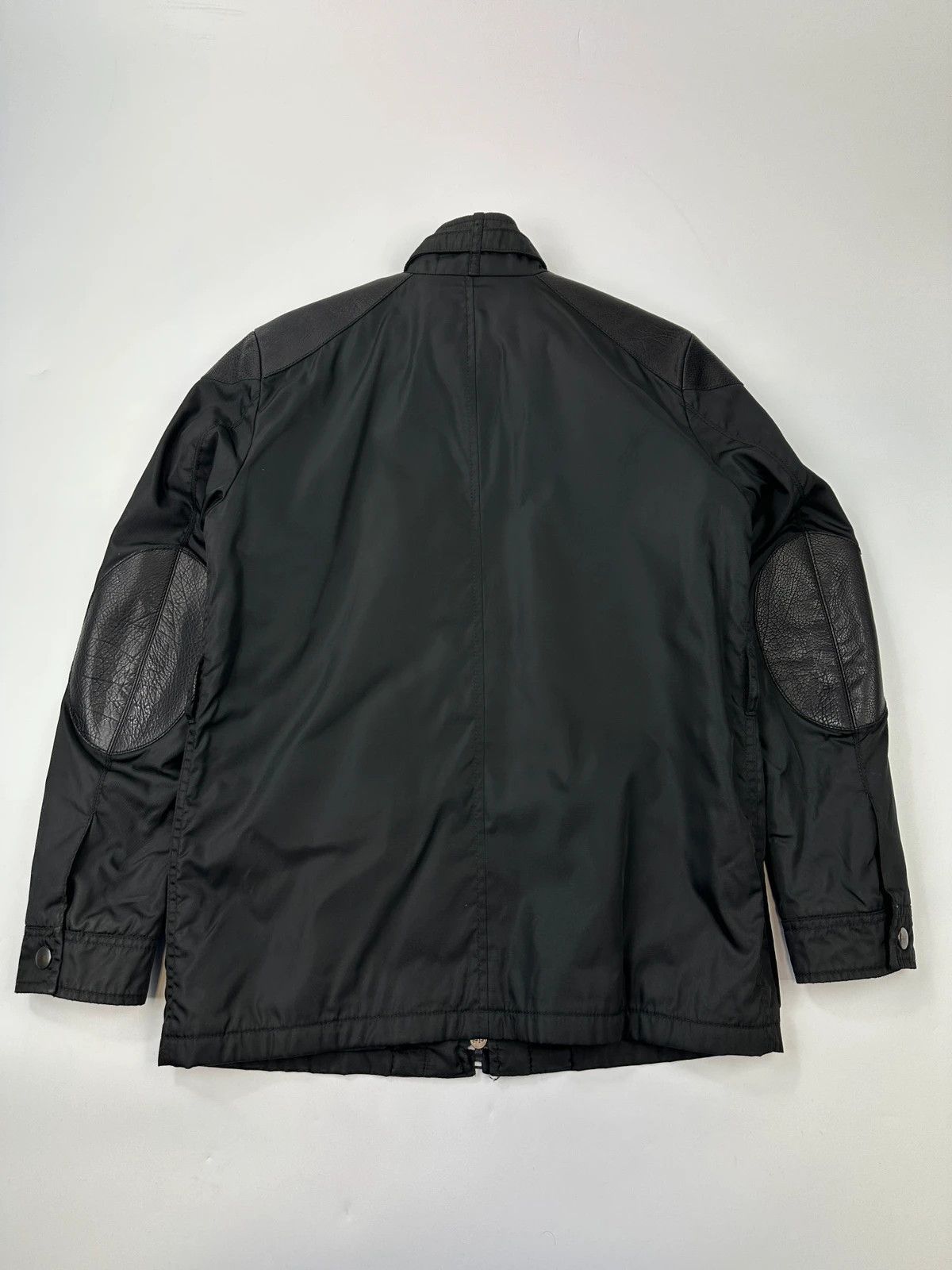 Prada Prada Milano Black Nylon & Leather Cargo Pockets Long Jacket Size M / US 6-8 / IT 42-44 - 4 Thumbnail