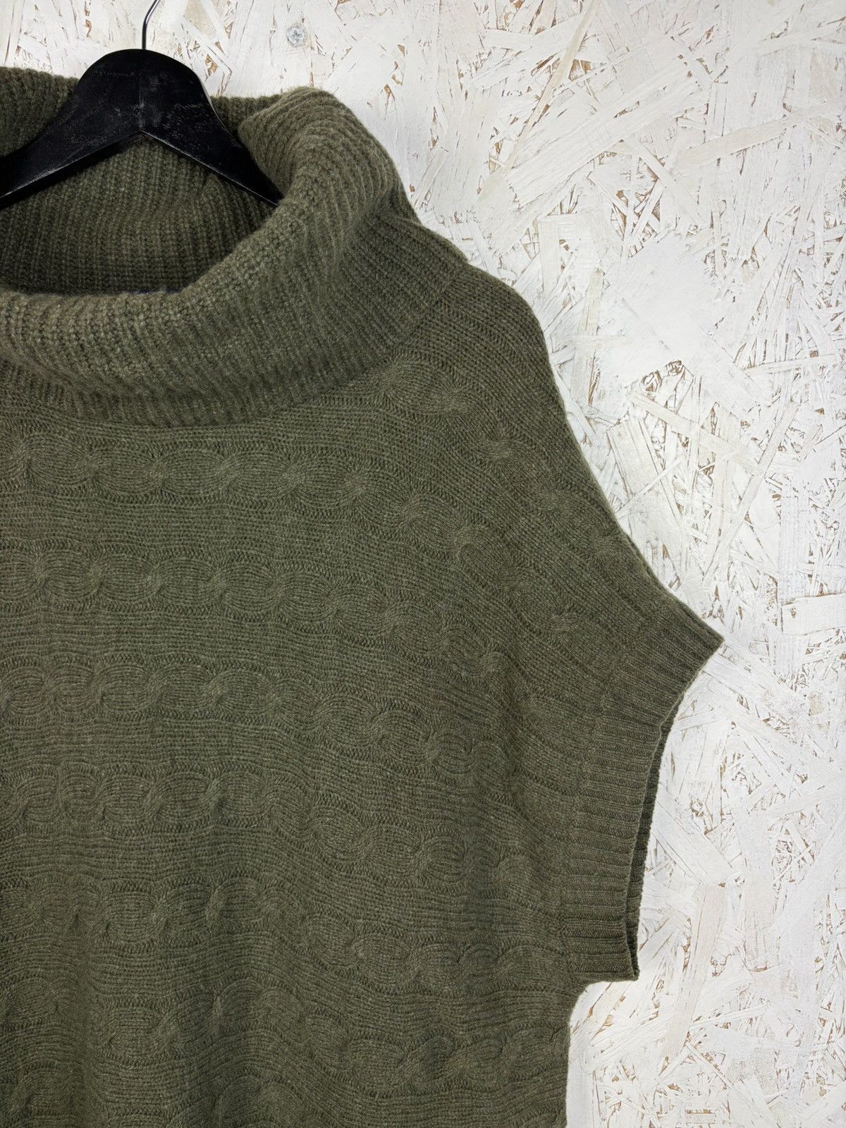Polo Ralph Lauren Polo Ralph Lauren Cable Knit Cashmere Wool Turtleneck Vest Size S / US 4 / IT 40 - 2 Thumbnail
