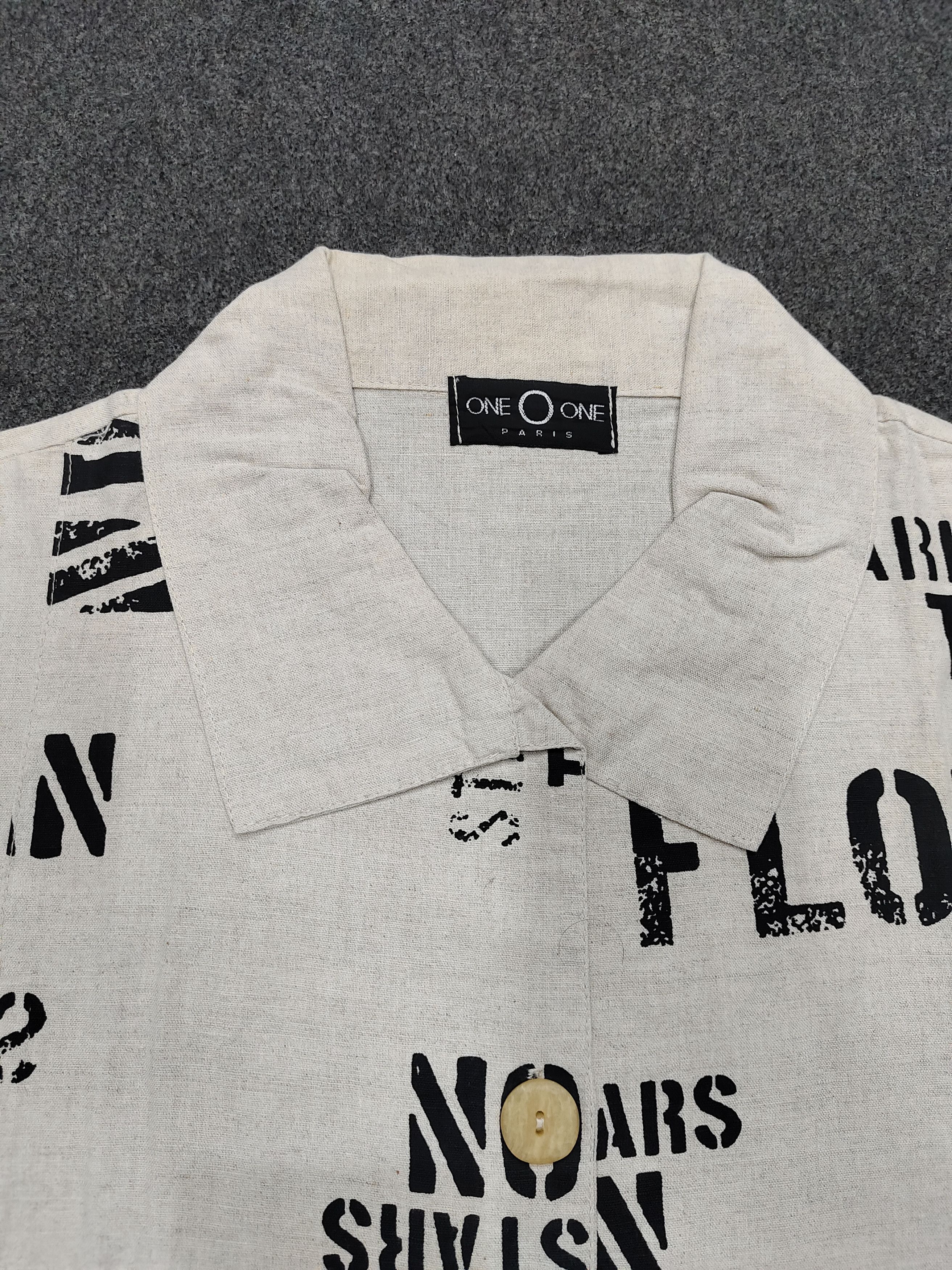 Other 90s One O One Paris-Typography Industrial Cropped Shirt Size M / US 6-8 / IT 42-44 - 8 Thumbnail