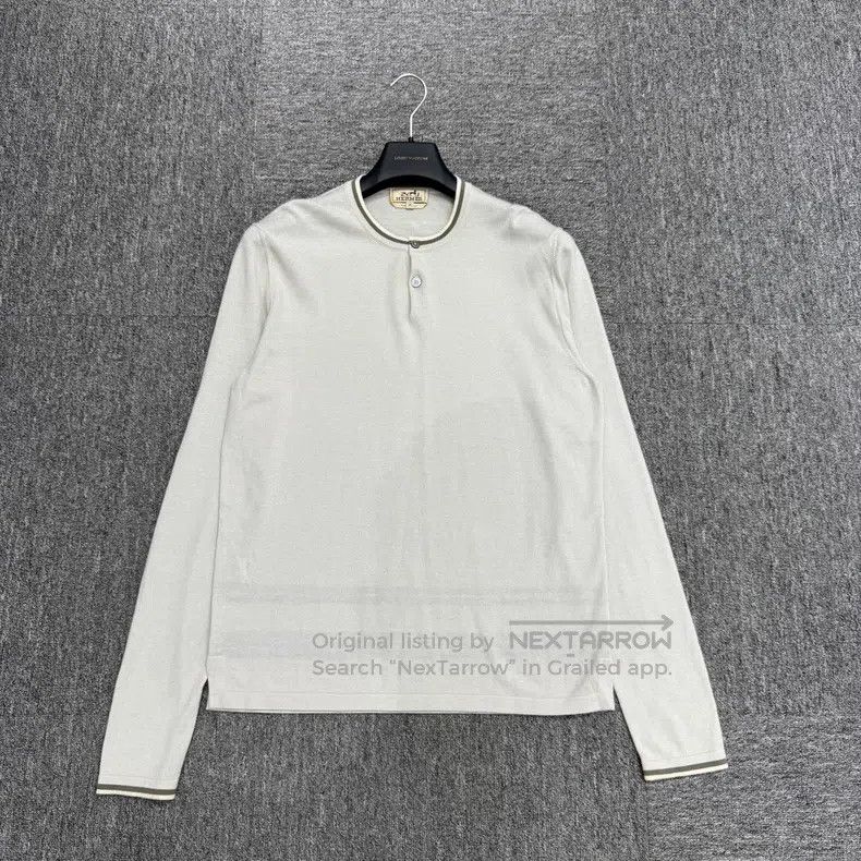 Hermes Hermes Striped Cashmere Knit Top Size US M / EU 48-50 / 2 - 1 Thumbnail