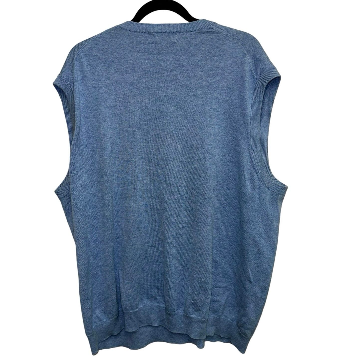 Brooks Brothers Brooks Brothers Supima Cotton Blue Sweater Vest Size US XXL / EU 58 / 5 - 2 Thumbnail