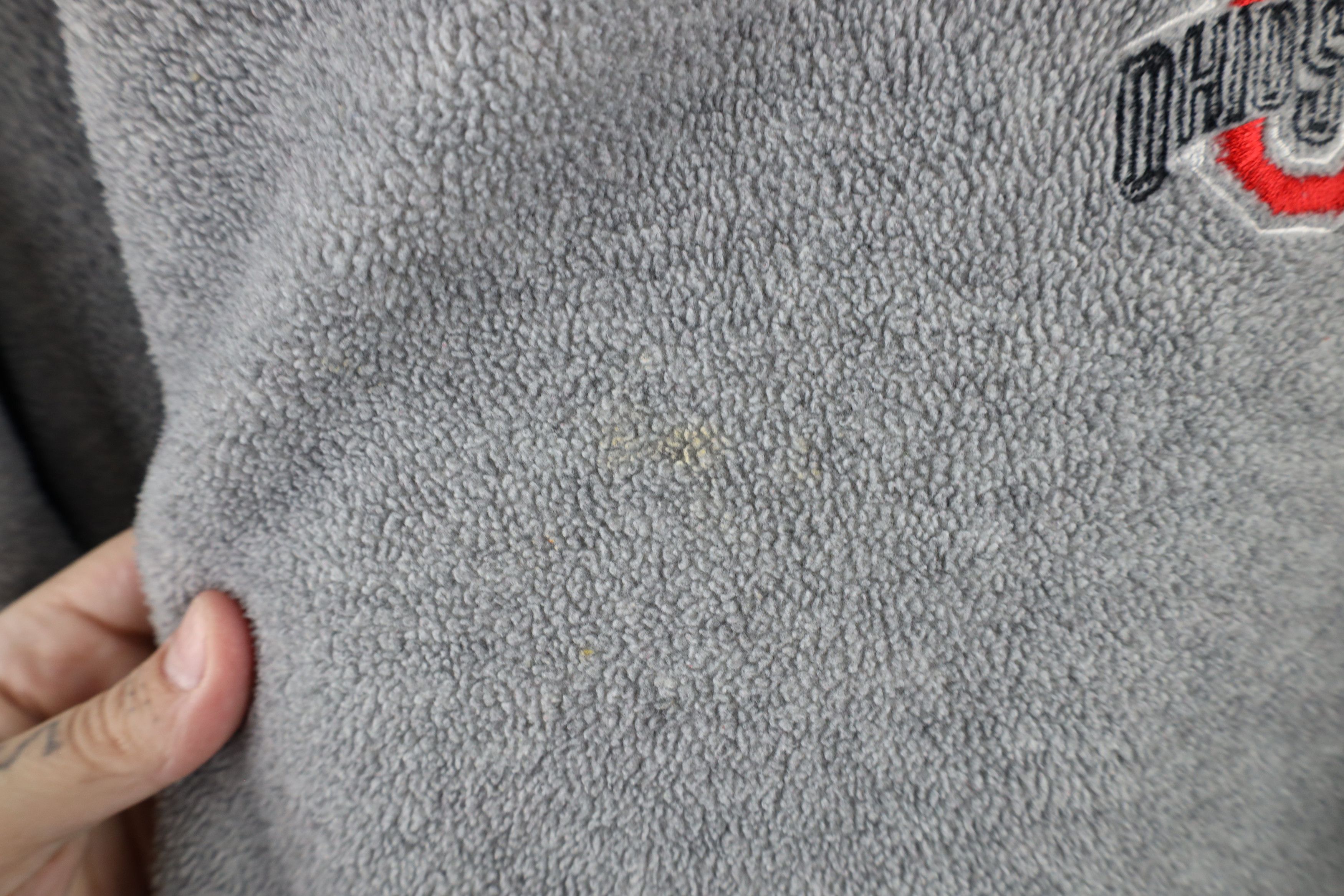 Vintage Vintage 90s Striped State University Fleece Sweater Gray Size US XXL / EU 58 / 5 - 5 Thumbnail