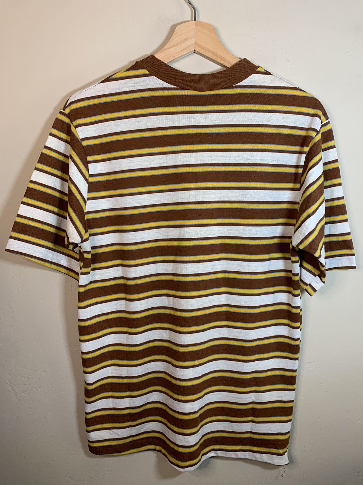 Vintage *RARE* Vintage 1950’s Striped Single Stitch Pocket T-Shirt M Size US M / EU 48-50 / 2 - 2 Thumbnail