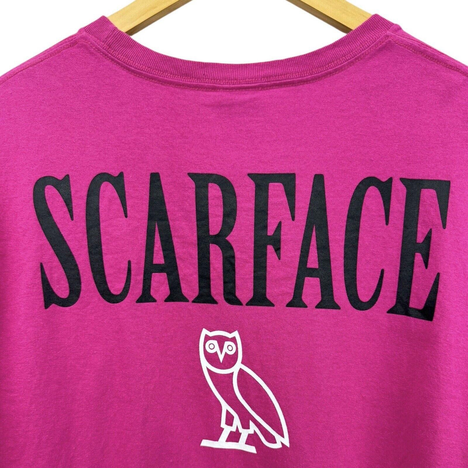 Designer OVO Scarface Fuchsia Pink Drake Tony Montana T Shirt Sz L Size US L / EU 52-54 / 3 - 4 Thumbnail