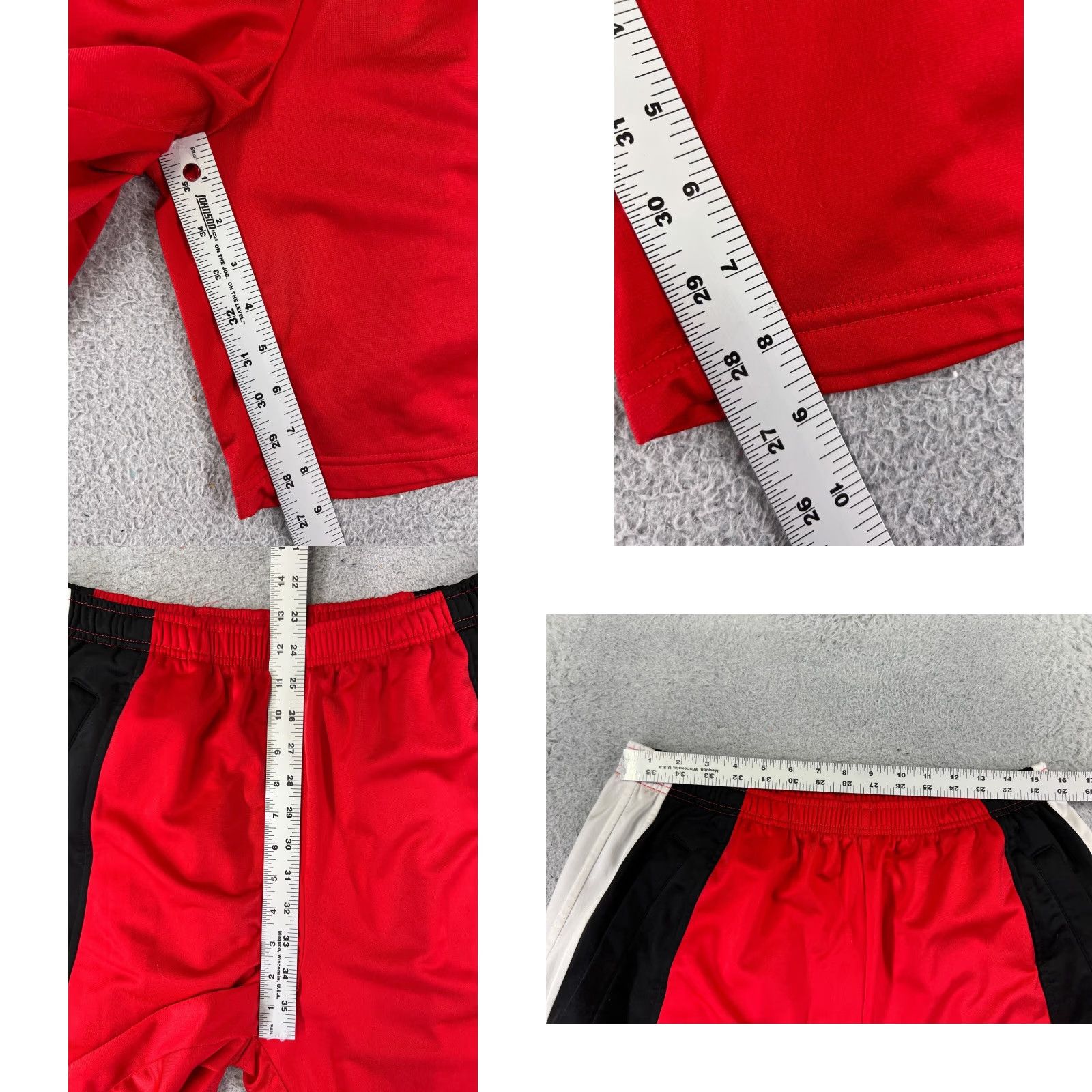 Vintage Columbia Men Shorts Regular Nylon Polyester Red White Black 100% Polyester Basketball Gym Size US 33 - 8 Thumbnail