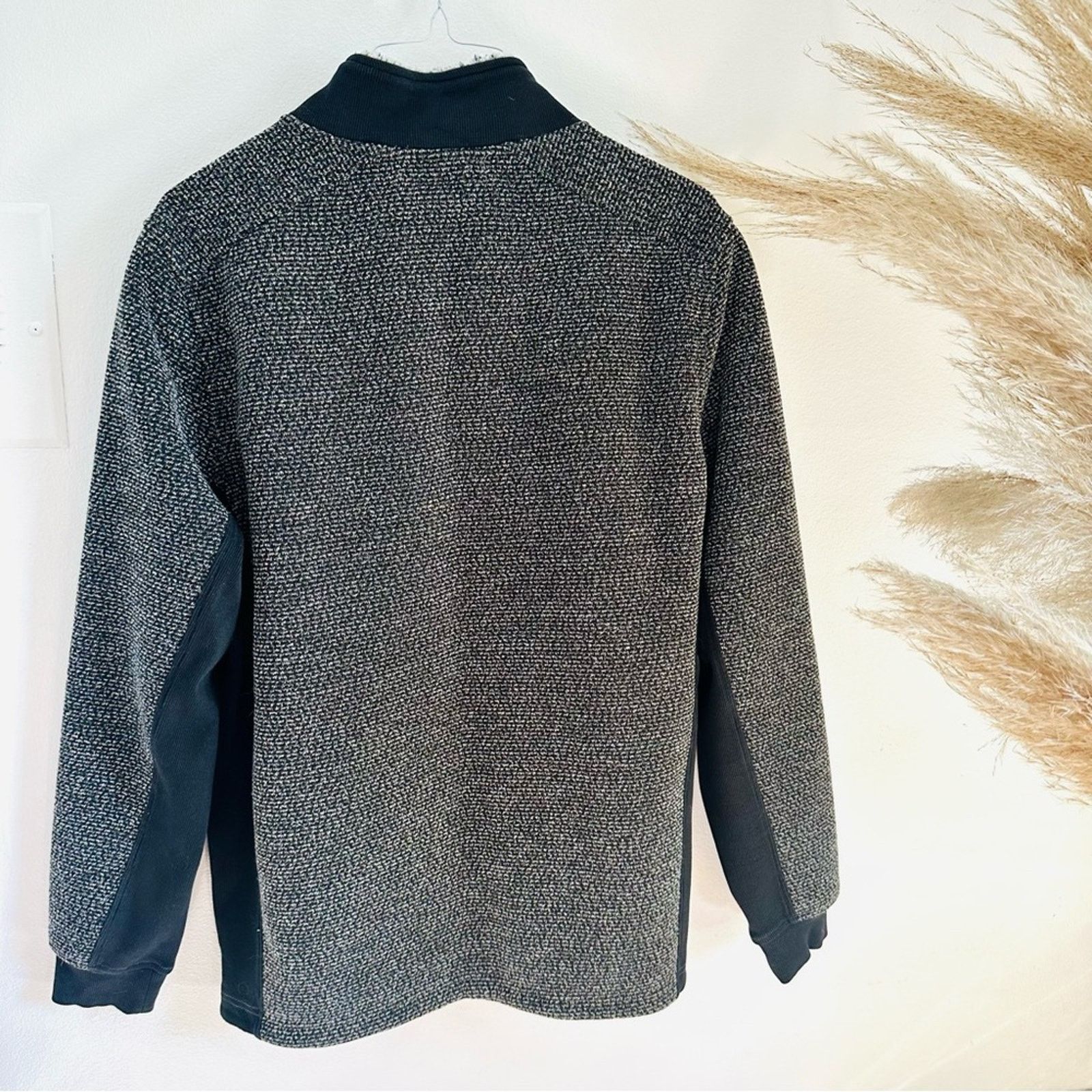 Nordstrom MENS CARBON2COBALT Grey Black Sweater Fleece Jacket Coat Size US L / EU 52-54 / 3 - 12 Thumbnail