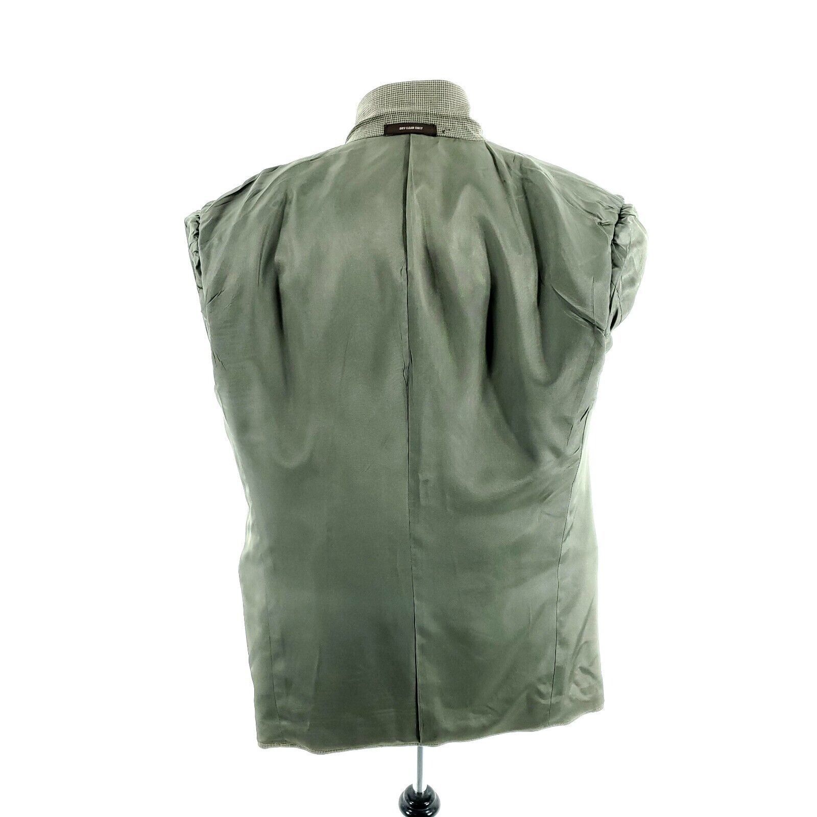 Givenchy Givenchy Monsieur Wool 3 Button Sport Coat 40R Green Tan Che Size 40R - 9 Thumbnail