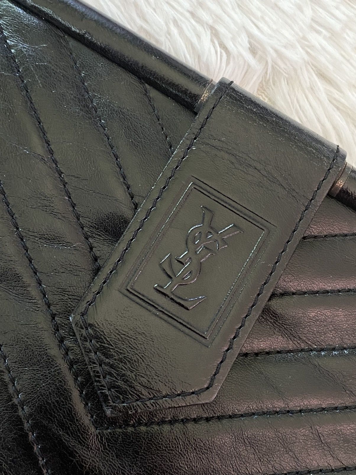 Yves Saint Laurent Yves Sain Laurent Quilted Clutch Bag Size ONE SIZE - 3 Thumbnail