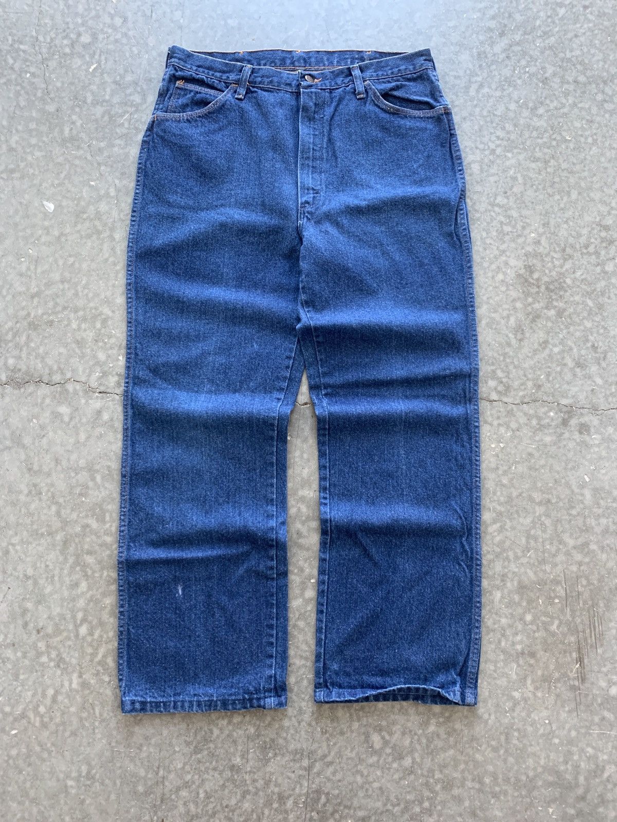 Vintage × Wrangler Vintage 70s Maverick Bootcut Jeans Dark Wash Size US 35 - 4 Thumbnail