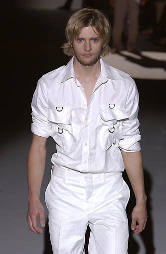 Gucci Gucci by Tom Ford SS2002 Diagonal Pocket Military Shirt Size US L / EU 52-54 / 3 - 6 Thumbnail