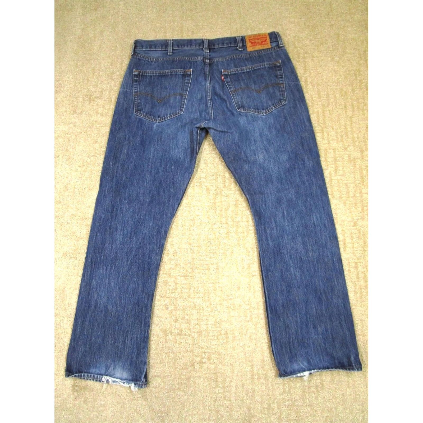 Levi's Levi's 501 Jeans Men Blue Dark Wash Regular Fit 40x32 Button Fly Vintage? No Size US 40 / EU 56 - 4 Thumbnail