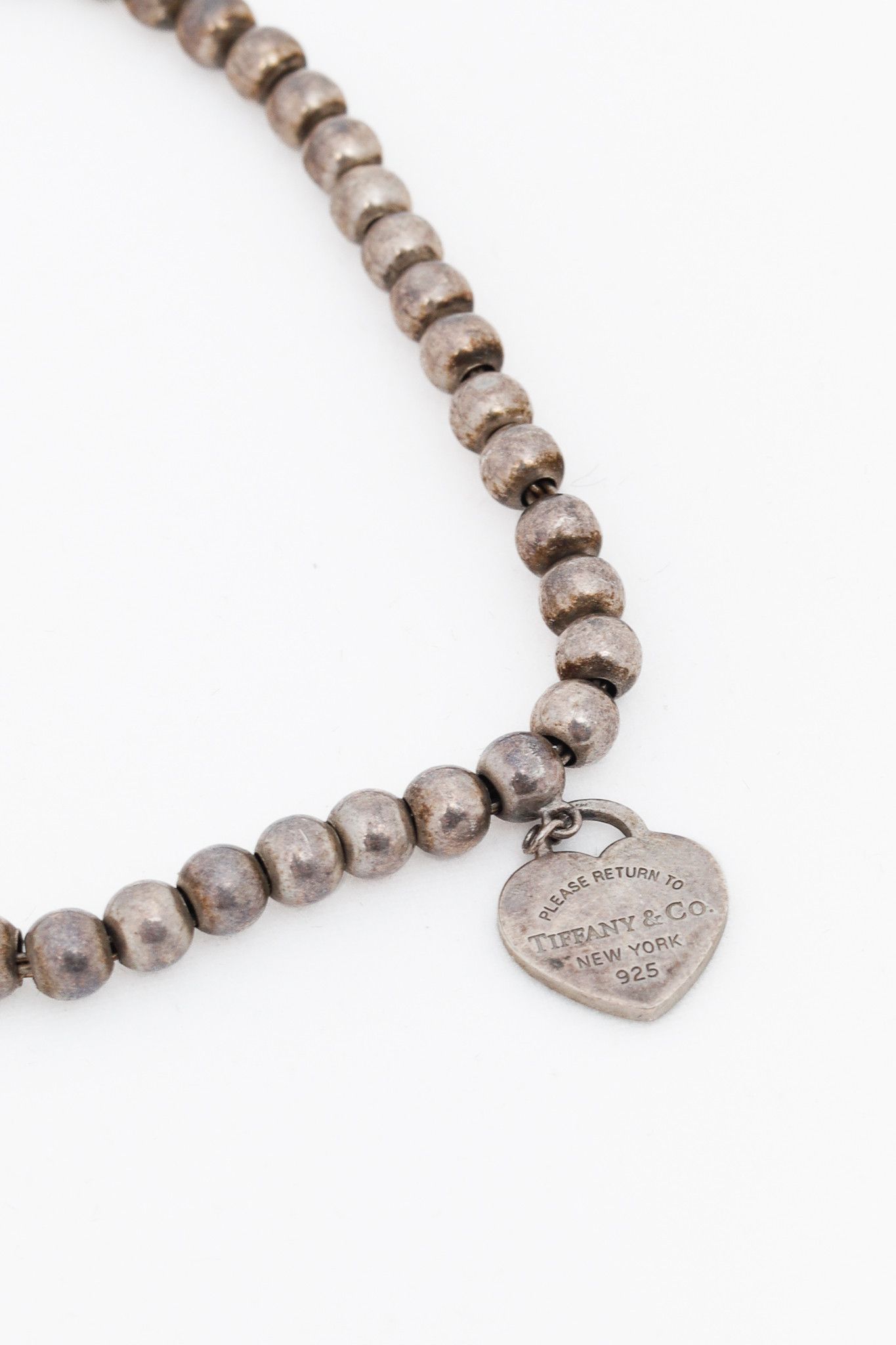 Tiffany & Co. Tiffany & Co. Sterling Silver Heart-Tag Bead Bracelet Size ONE SIZE - 3 Thumbnail