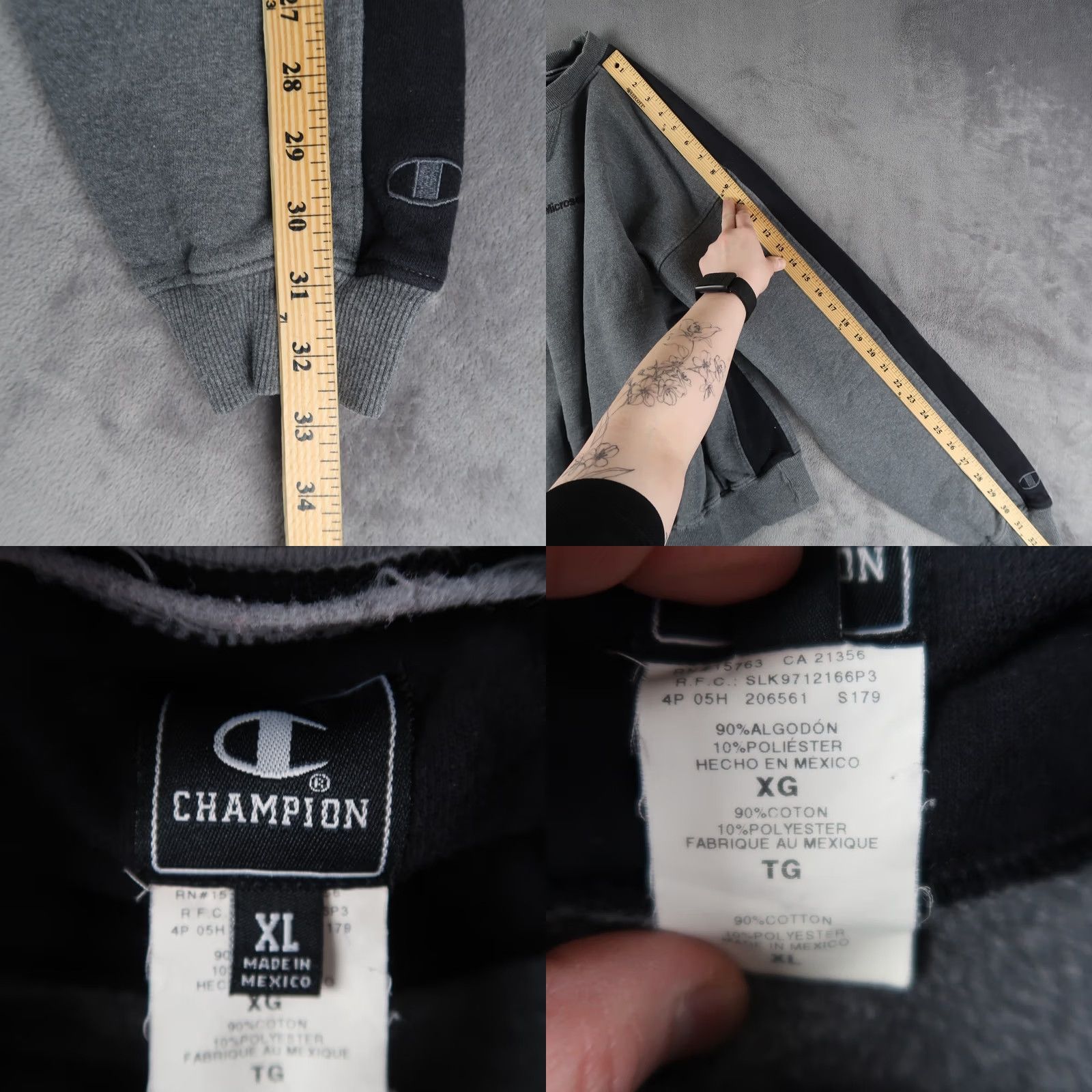 Champion VINTAGE Champion Sweatshirt XL Gray Microsoft Tech Logo Crewneck Mens Size US XL / EU 56 / 4 - 8 Thumbnail