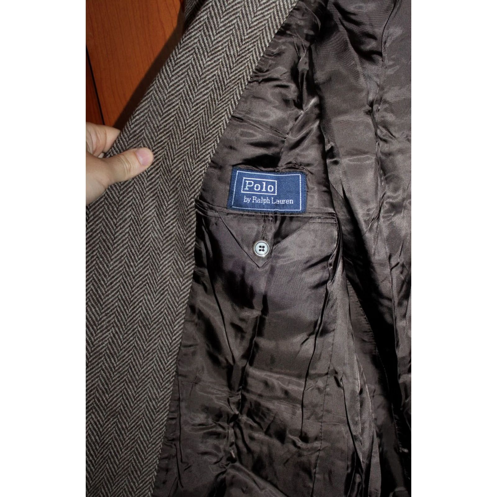 Polo Ralph Lauren VINTAGE Polo Ralph Lauren RRL Blazer Jacket Wool Herringbone Brown M Mens Size US M / EU 48-50 / 2 - 7 Thumbnail