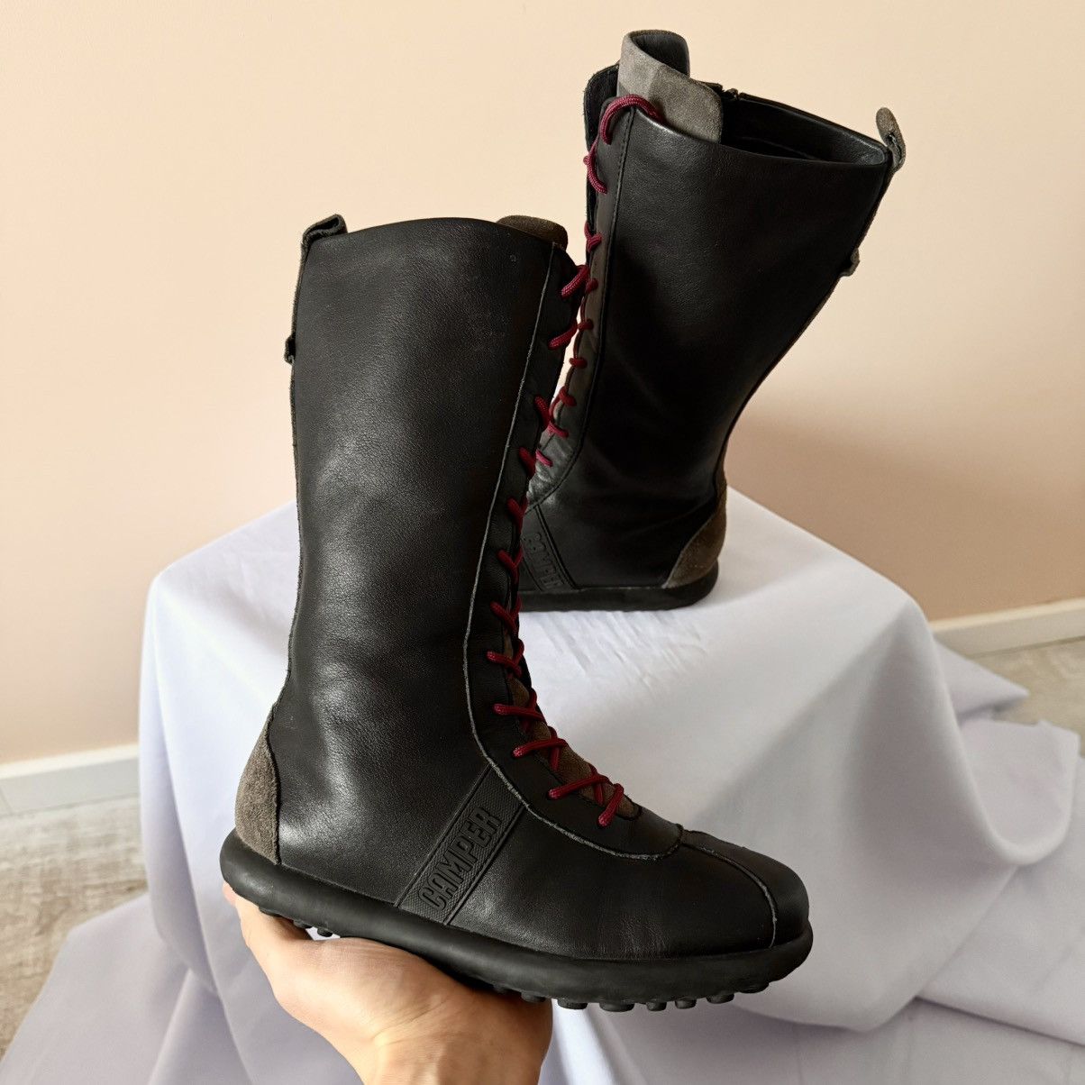 Dirk Bikkembergs Camper Pelotas Boxing Biker High Sneakers Boots Kostadinov Size US 5 / IT 35 - 5 Thumbnail