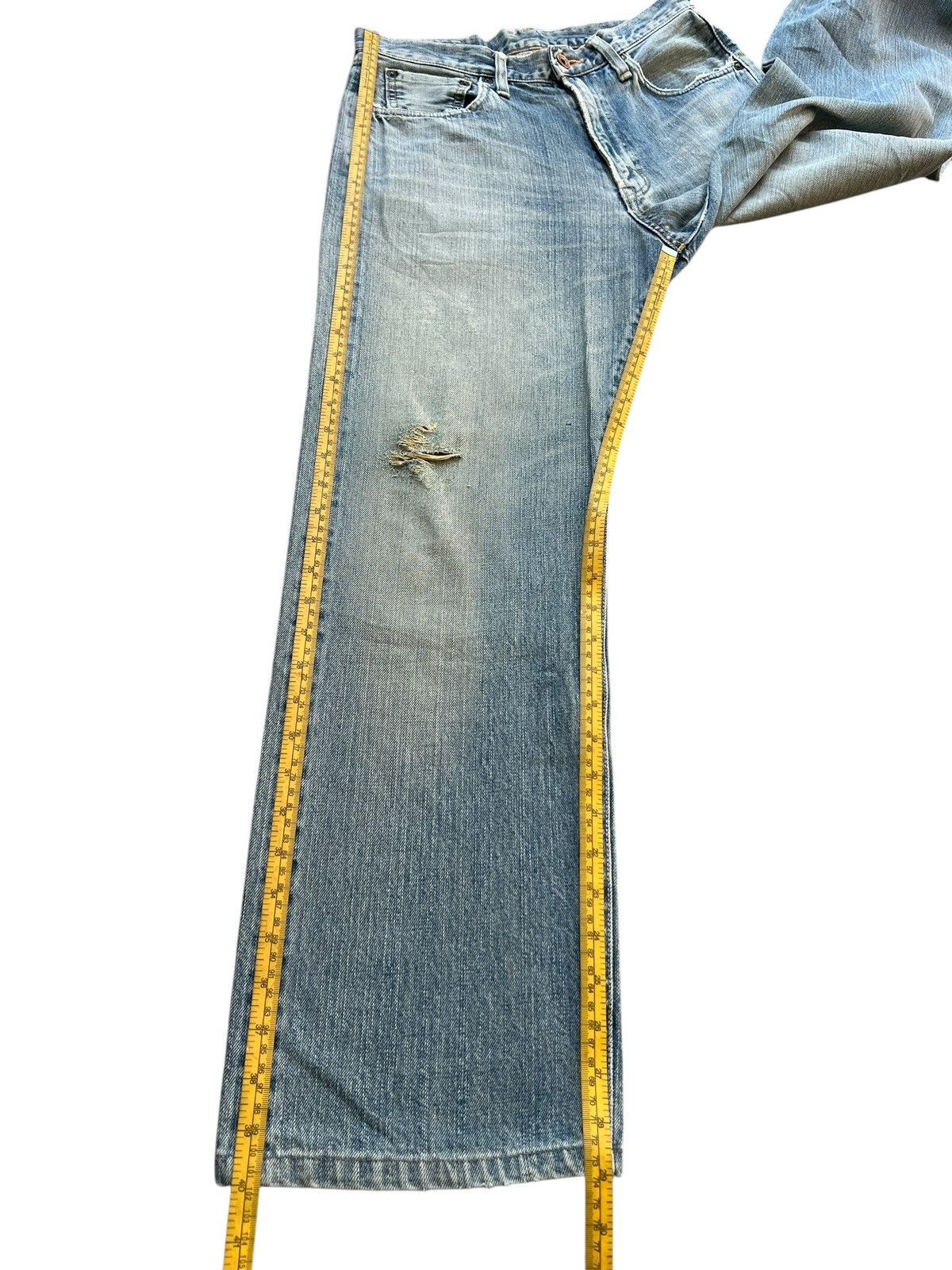 Edwin Vintage Edwin 505 Selvedge Distressed Denim Jeans 31x29 Size US 31 - 13 Thumbnail