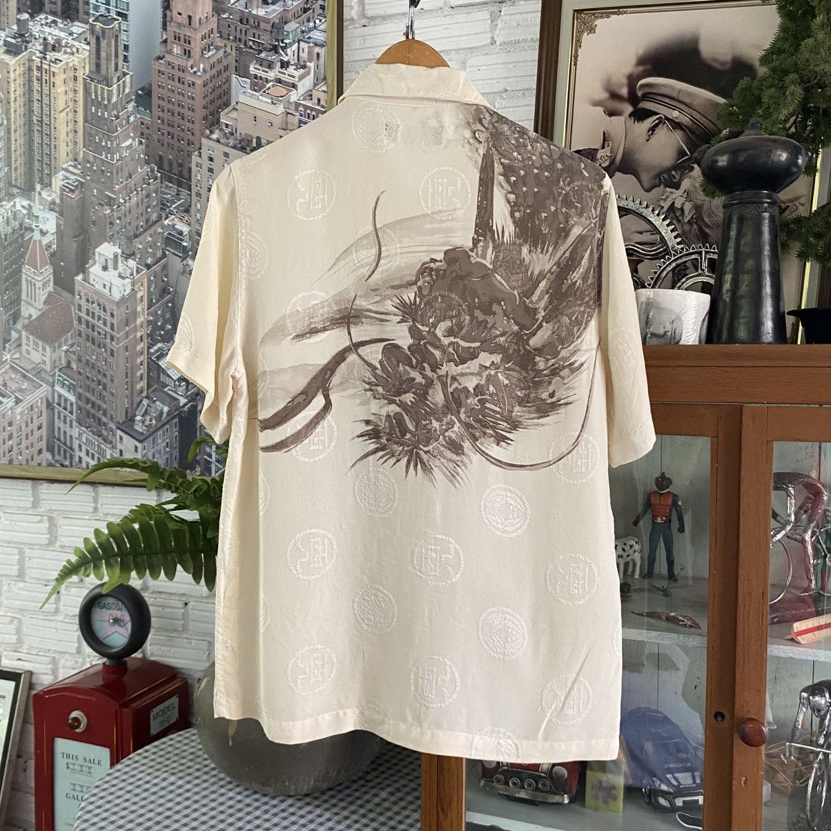 Designer Japan Brand Ivory Ink Tiger Shirt Size US M / EU 48-50 / 2 - 2 Thumbnail