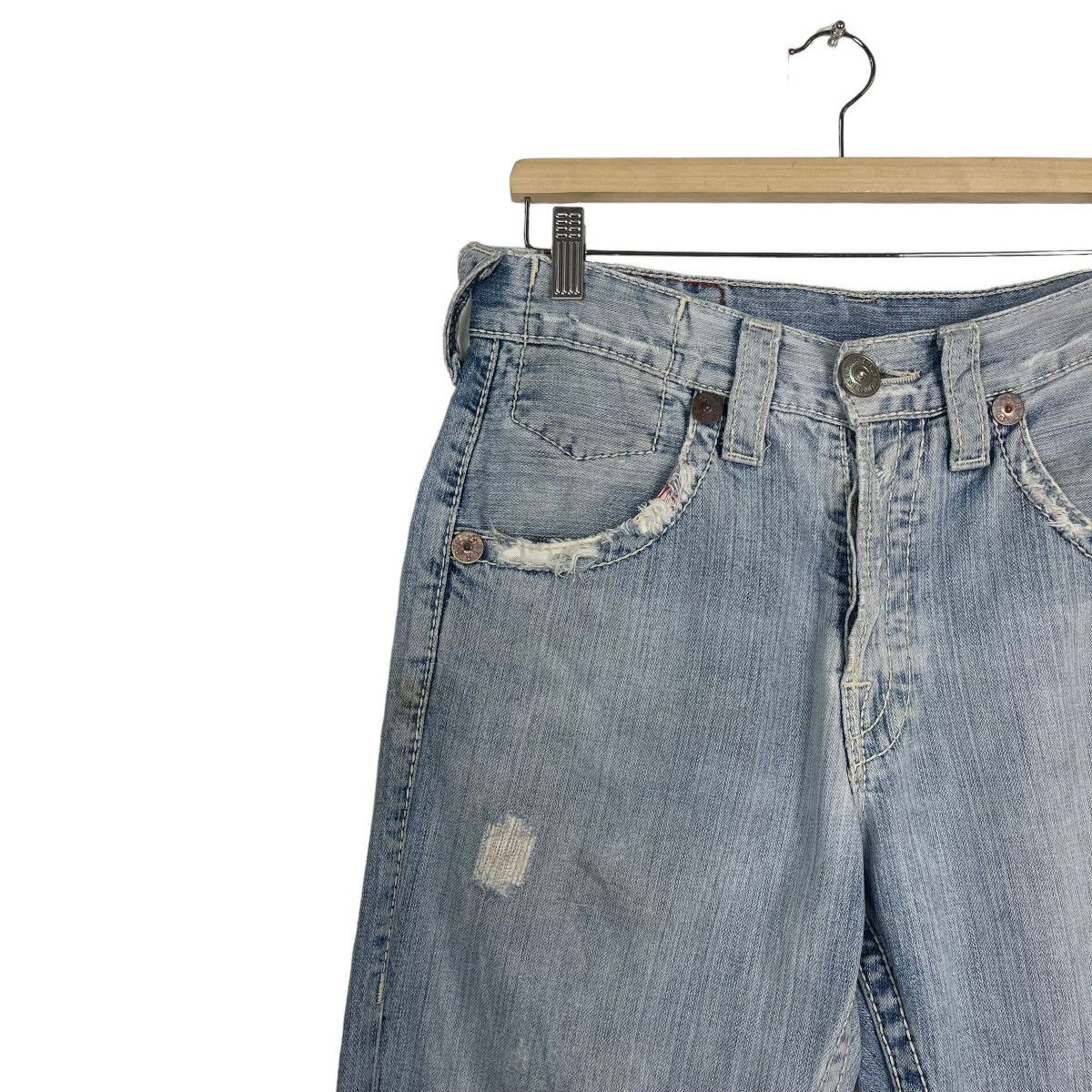 If Six Was Nine 🔥TRUE RELIGION MADE IN USA DISTRESSED RIPPED JEANS Size US 32 / EU 48 - 6 Thumbnail