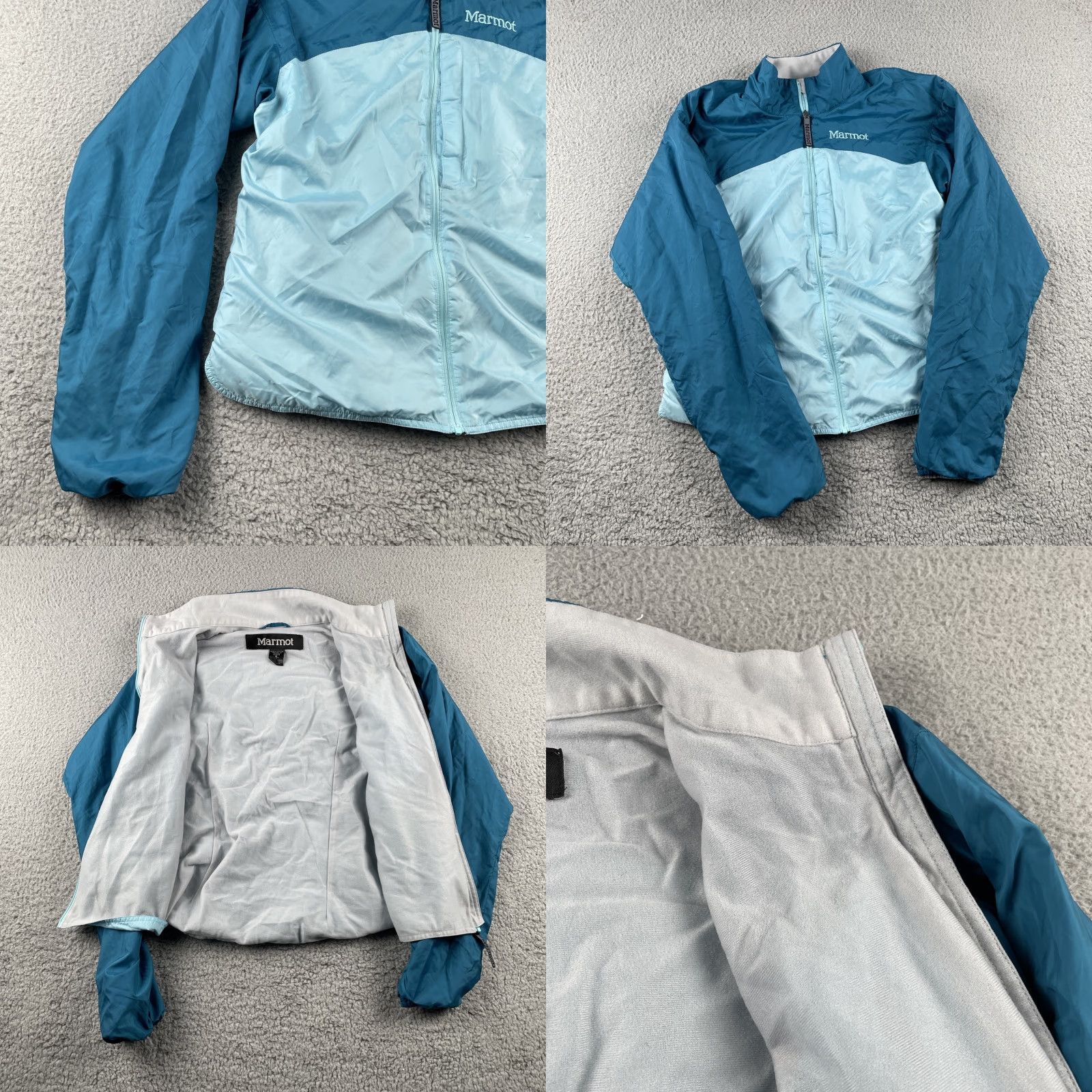 Marmot Marmot Women’s Jacket Windbreaker Two Tone Blue Zip Sweat Lined Fleece Teal M Size M / US 6-8 / IT 42-44 - 8 Thumbnail