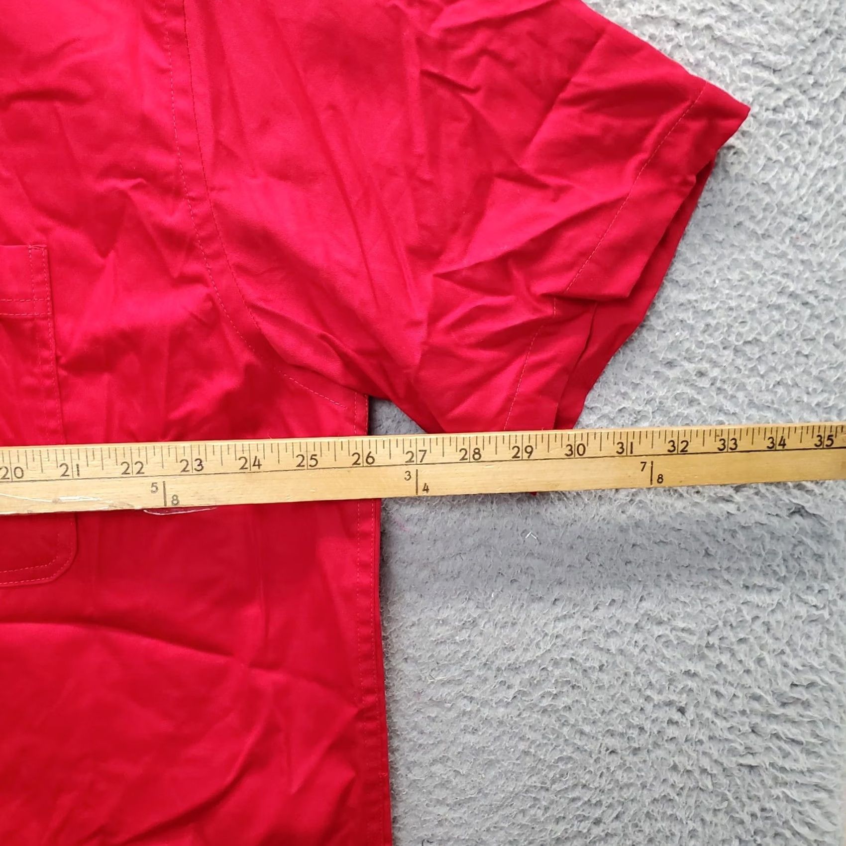 Vintage Destination Snap-On Shirt Mens XL Red Short Sleeve Chest Pocket Button Down Size US XL / EU 56 / 4 - 4 Thumbnail
