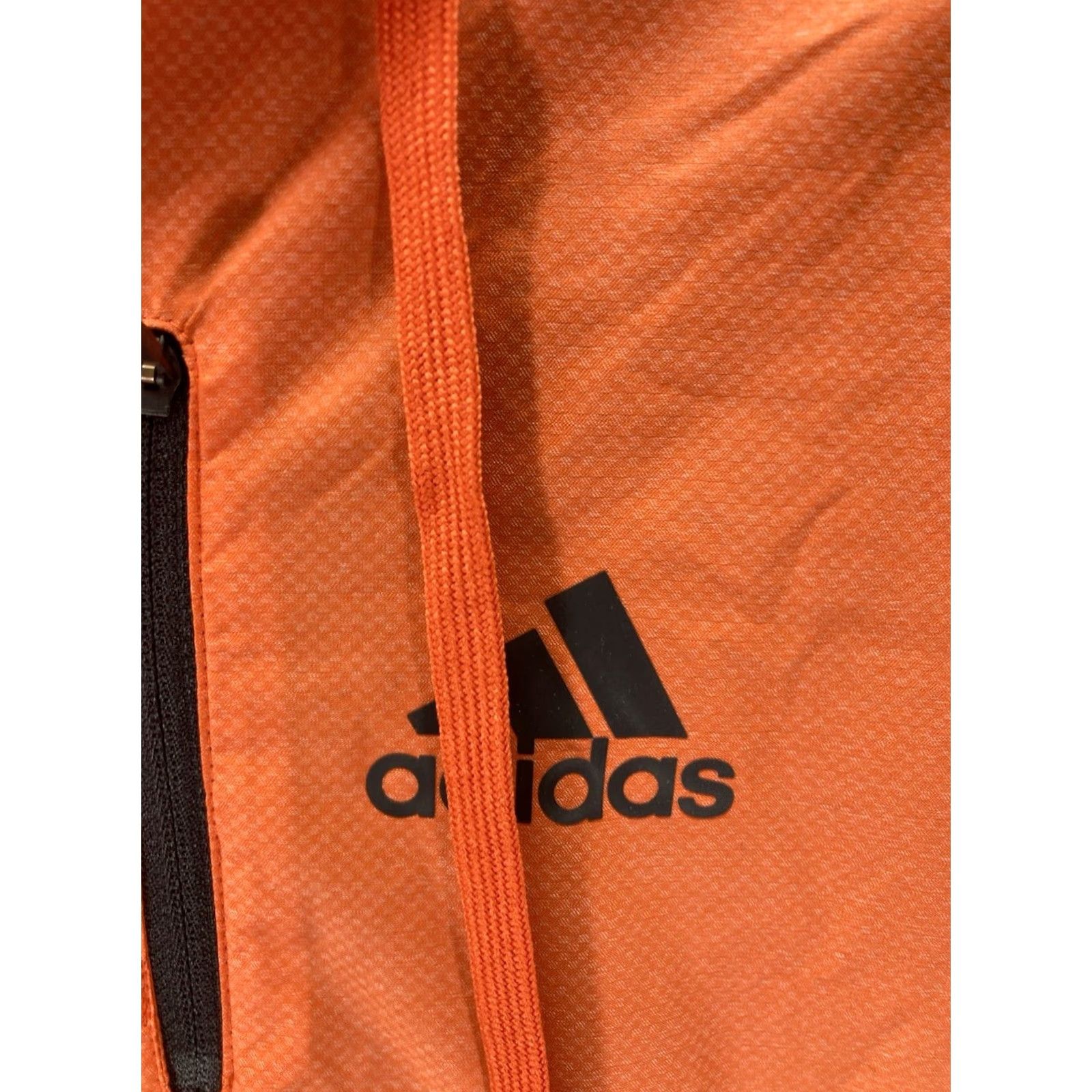 Adidas Adidas Track Jacket Men M Gray Full Zip Hood Nylon Lined Casual Orange Size US M / EU 48-50 / 2 - 4 Thumbnail