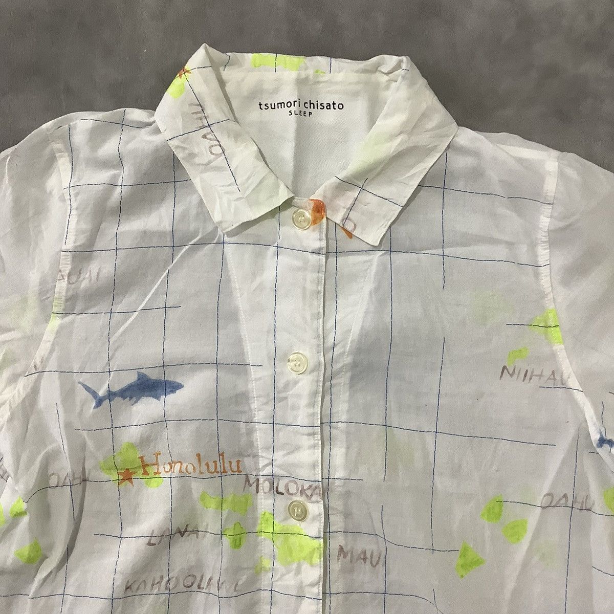 Issey Miyake × Tsumori Chisato Tsumori Chisato Sleep Hawaian Shirt Art Printed Size M / US 6-8 / IT 42-44 - 2 Thumbnail