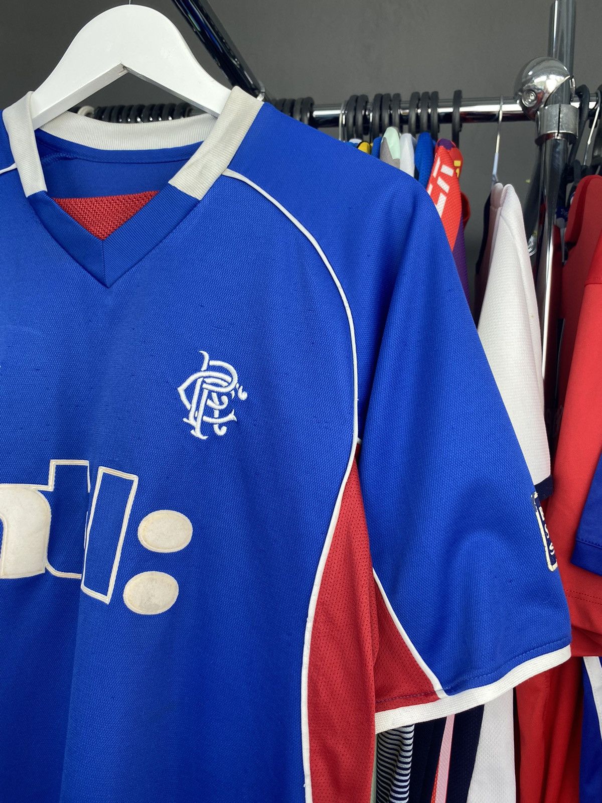 Nike 2001/02 NIKE RANGERS #9 MILLER SOCCER FOOTBALL JERSEY SHIRT Size US L / EU 52-54 / 3 - 4 Thumbnail
