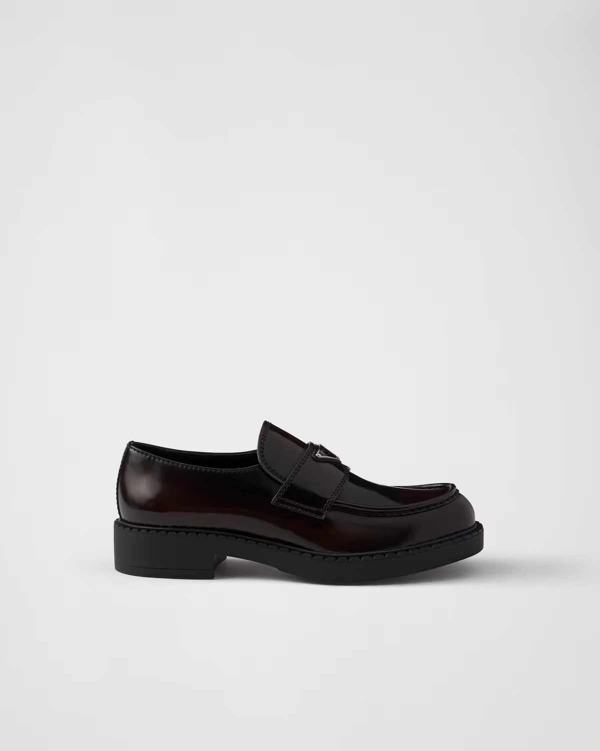 Prada Brushed Leather Loafers 10 Men - USA Duties Paid