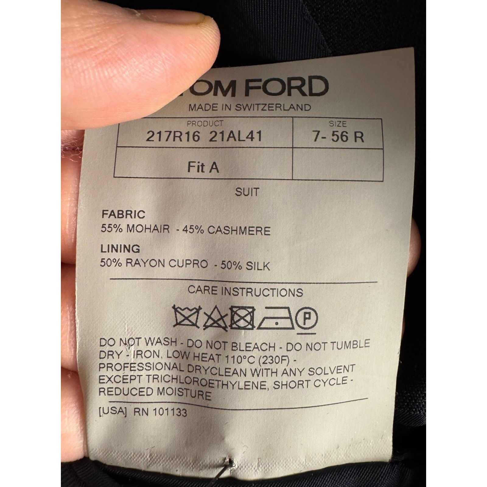 Tom Ford Tom Ford Navy Flannel Cashmere Mohair Peak Lapel Blazer 44R Size 44R - 4 Thumbnail