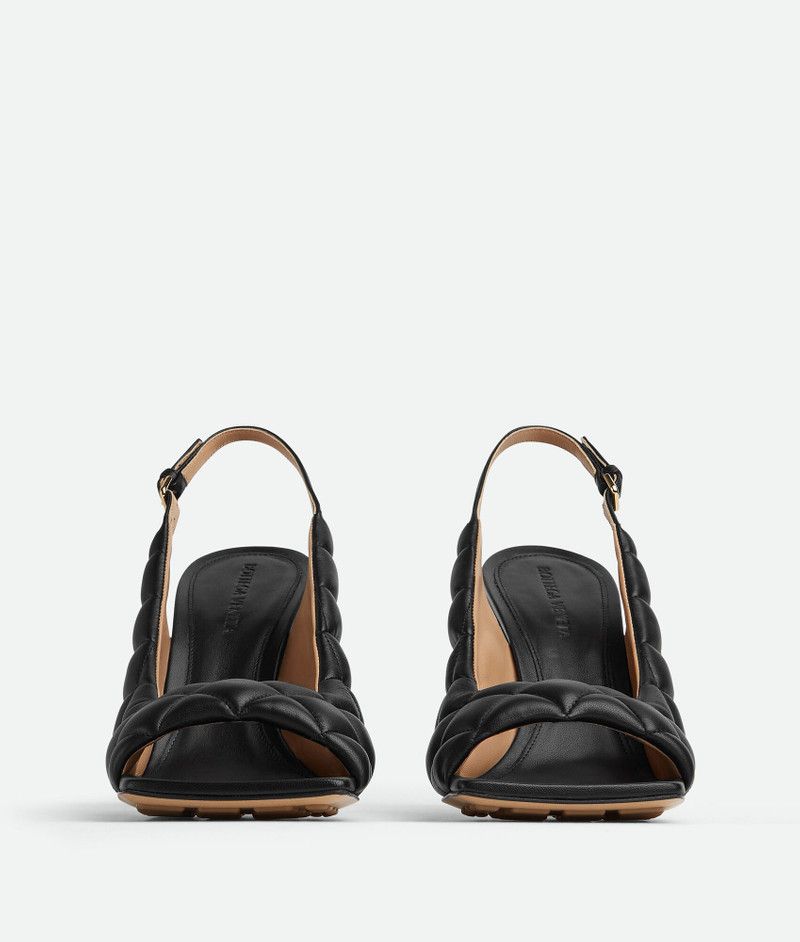 Bottega Veneta o1n1vont1225 Padded Slingback Sandals in Black Size US 8 / IT 38 - 2 Thumbnail