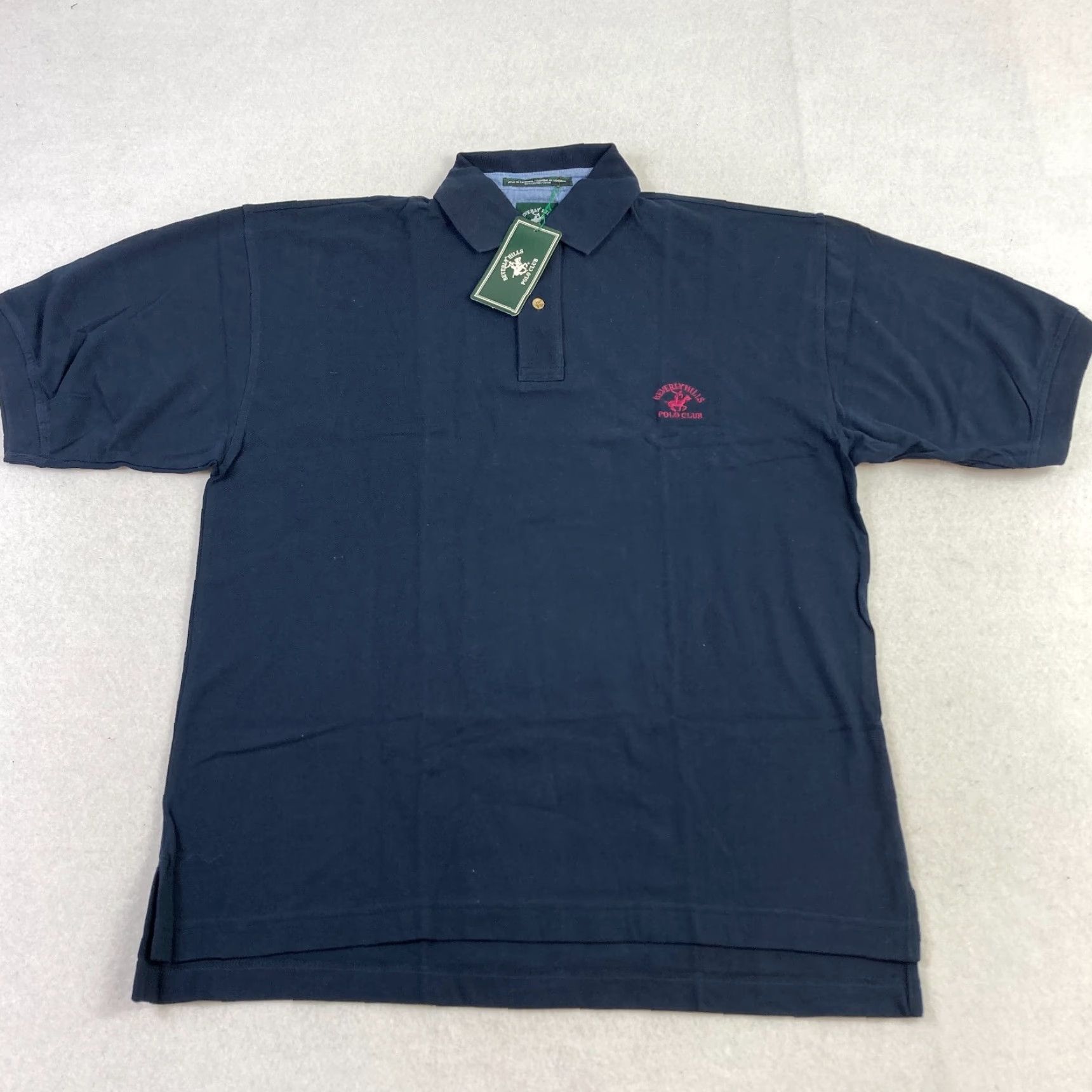 Beverly Hills Polo Club VINTAGE Beverly Hills Polo Club Polo Shirt Mens M Navy Blue Embroidered NWT Shirt Size US M / EU 48-50 / 2 - 2 Thumbnail
