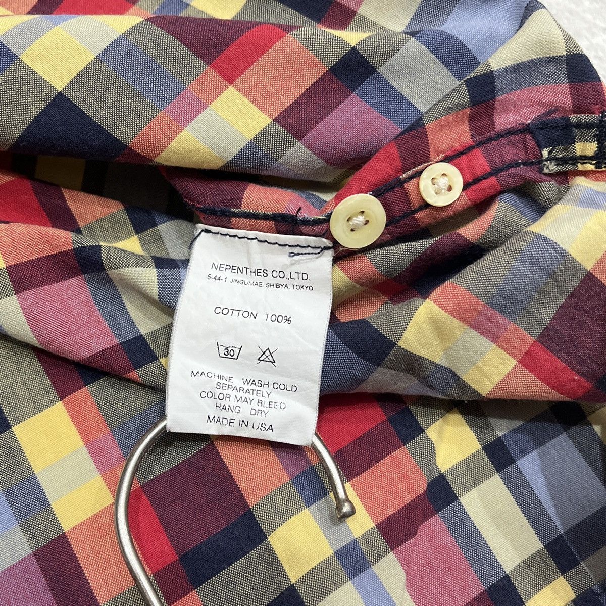 Engineered Garments Engineered Garments Nephentes Plaid Half button up shirt Size US S / EU 44-46 / 1 - 4 Thumbnail