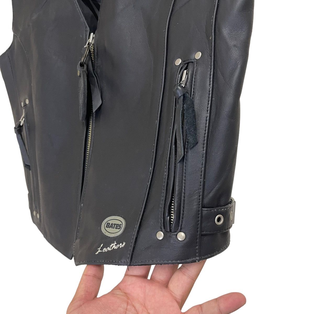 Bates Hats BATES LEATHERS RIDERS RACING SLEEVELESS JACKET Size US S / EU 44-46 / 1 - 11 Thumbnail