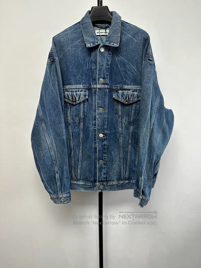 Balenciaga Balenciaga Logo Embroidered Denim Jacket Size XS / US 0-2 / IT 36-38 - 1 Thumbnail