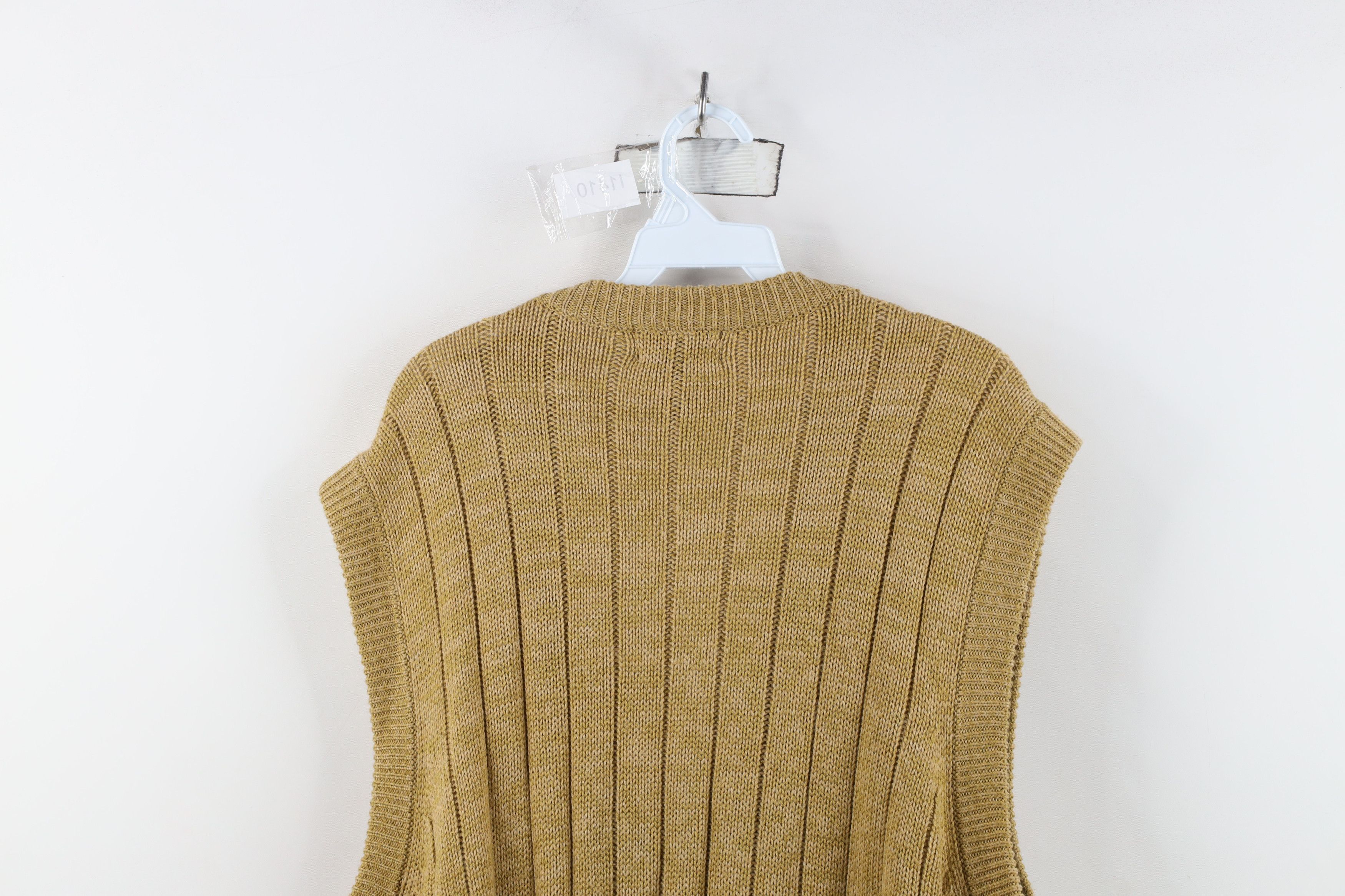 Vintage Vintage 90s Streetwear Cable Knit Cardigan Sweater Vest Size US XL / EU 56 / 4 - 8 Thumbnail