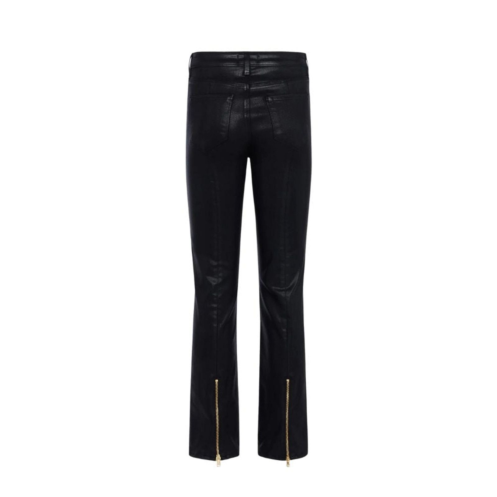 L'AGENCE L'agence Ginny High Rise Straight Jean in Noir Coated Size 24" / US 00 / IT 34 - 2 Thumbnail