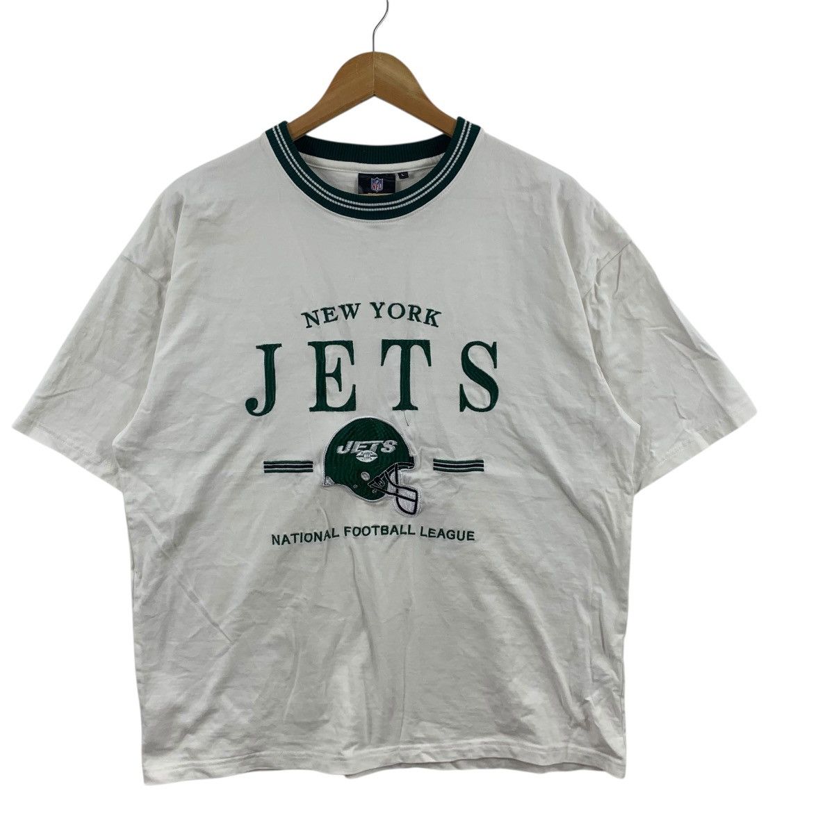 NFL NFL NEW YORK JETS Embossed Logo Baggy Tee Shirt Top Size L / US 10 / IT 46 - 4 Thumbnail