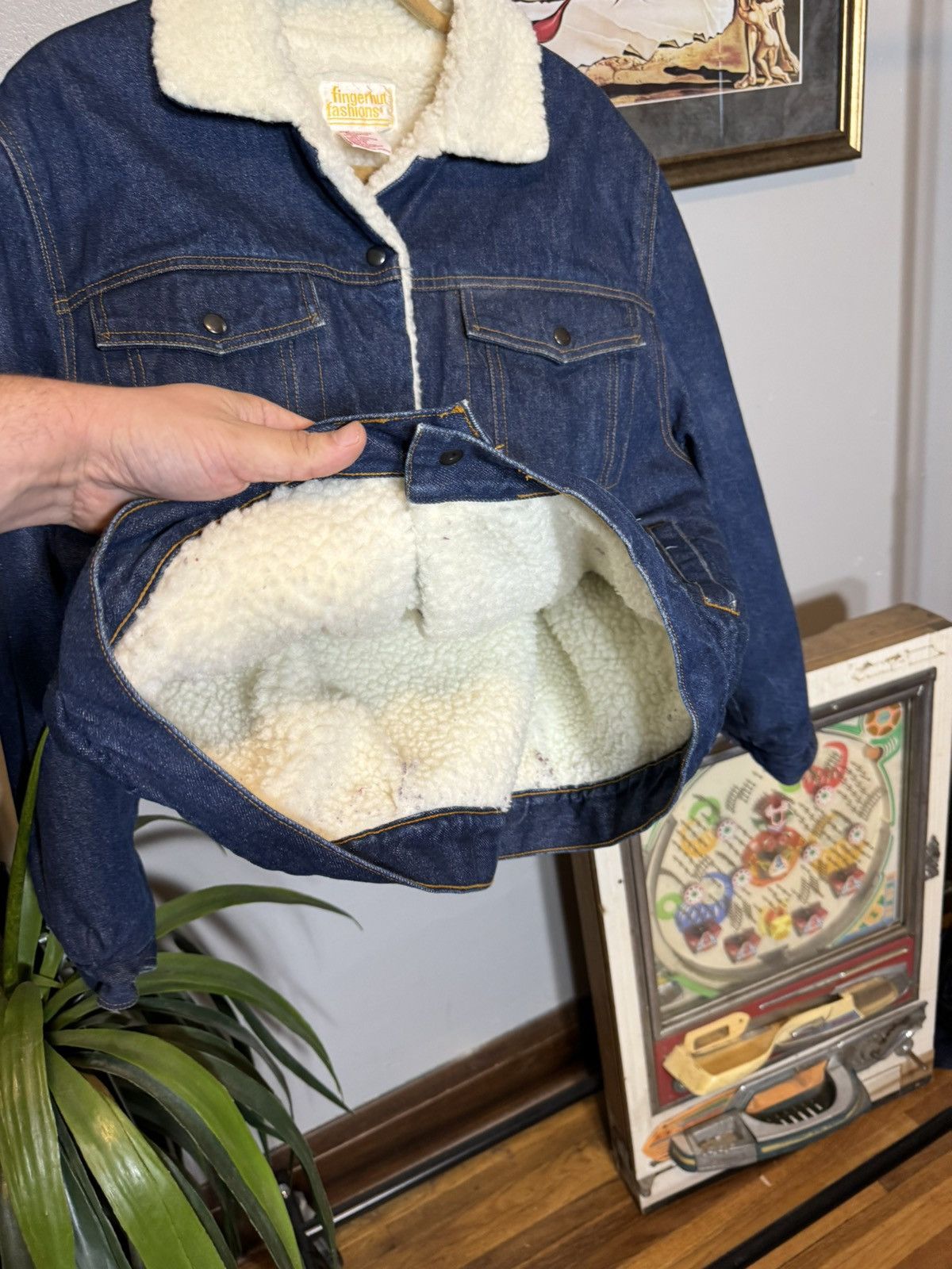 Vintage Vintage Sherpa Lined Denim Jacket Size US XL / EU 56 / 4 - 4 Thumbnail